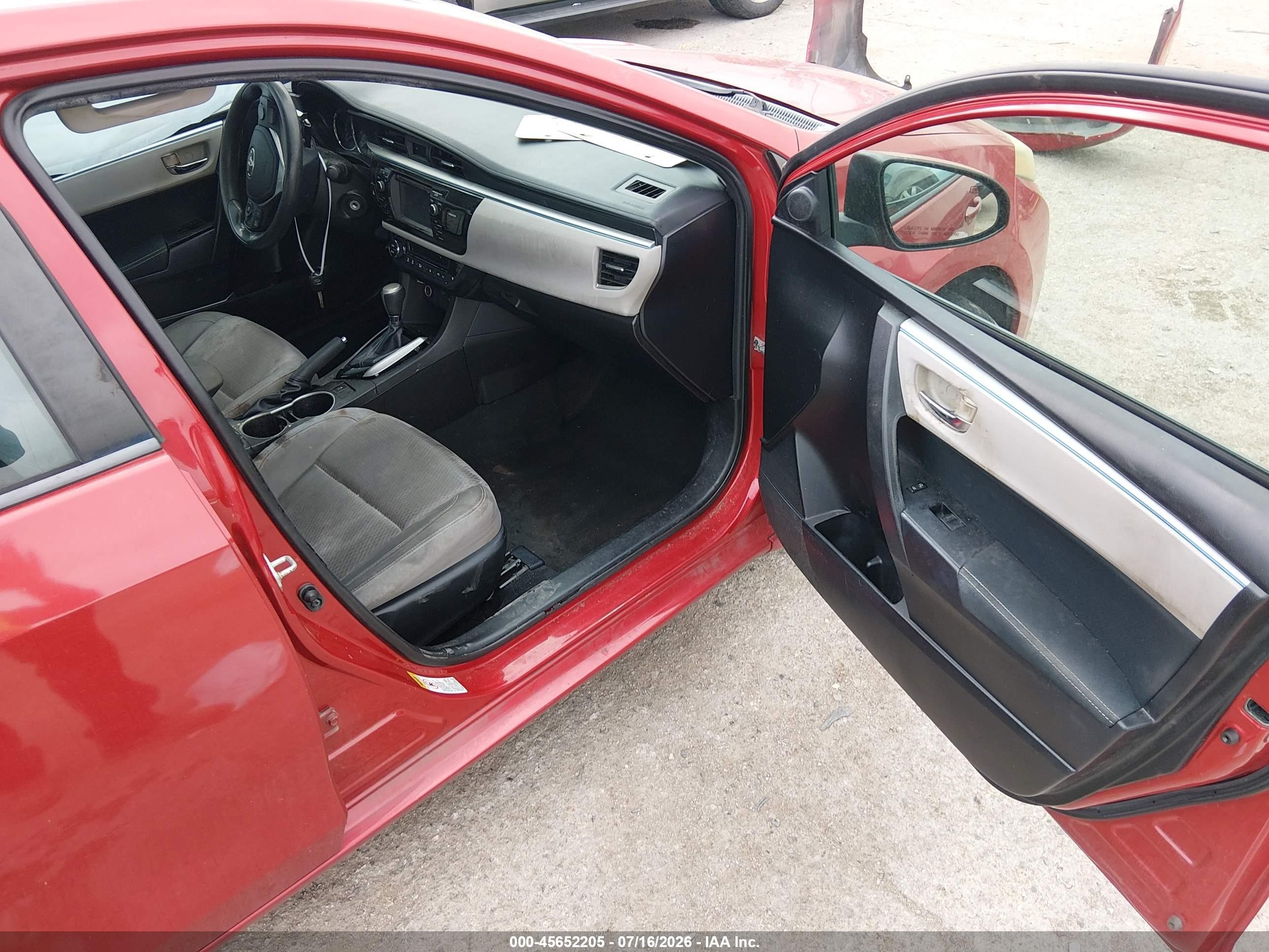 2014 Toyota Corolla Le Красный vin: 5YFBURHE6EP069919