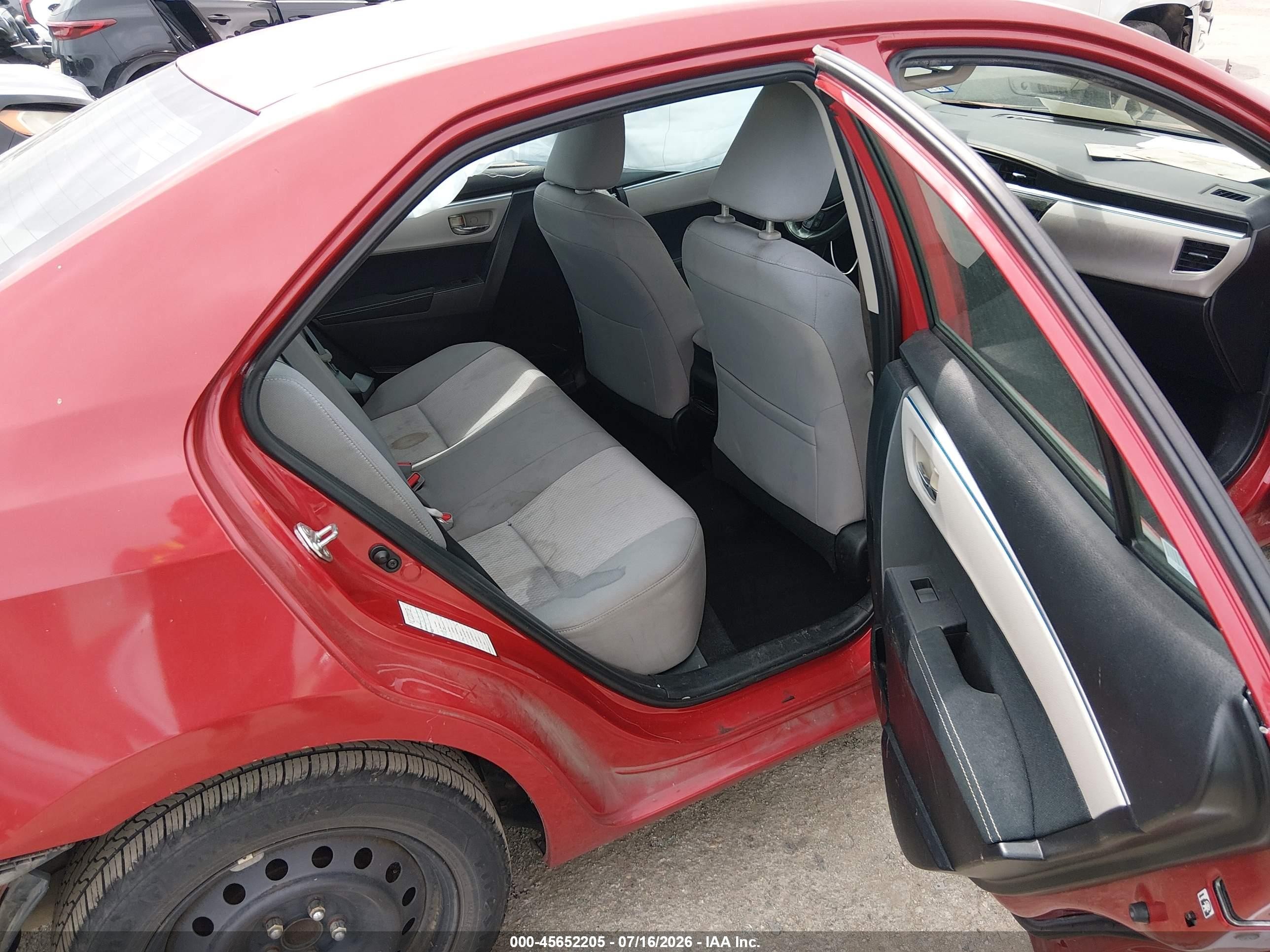 2014 Toyota Corolla Le Красный vin: 5YFBURHE6EP069919