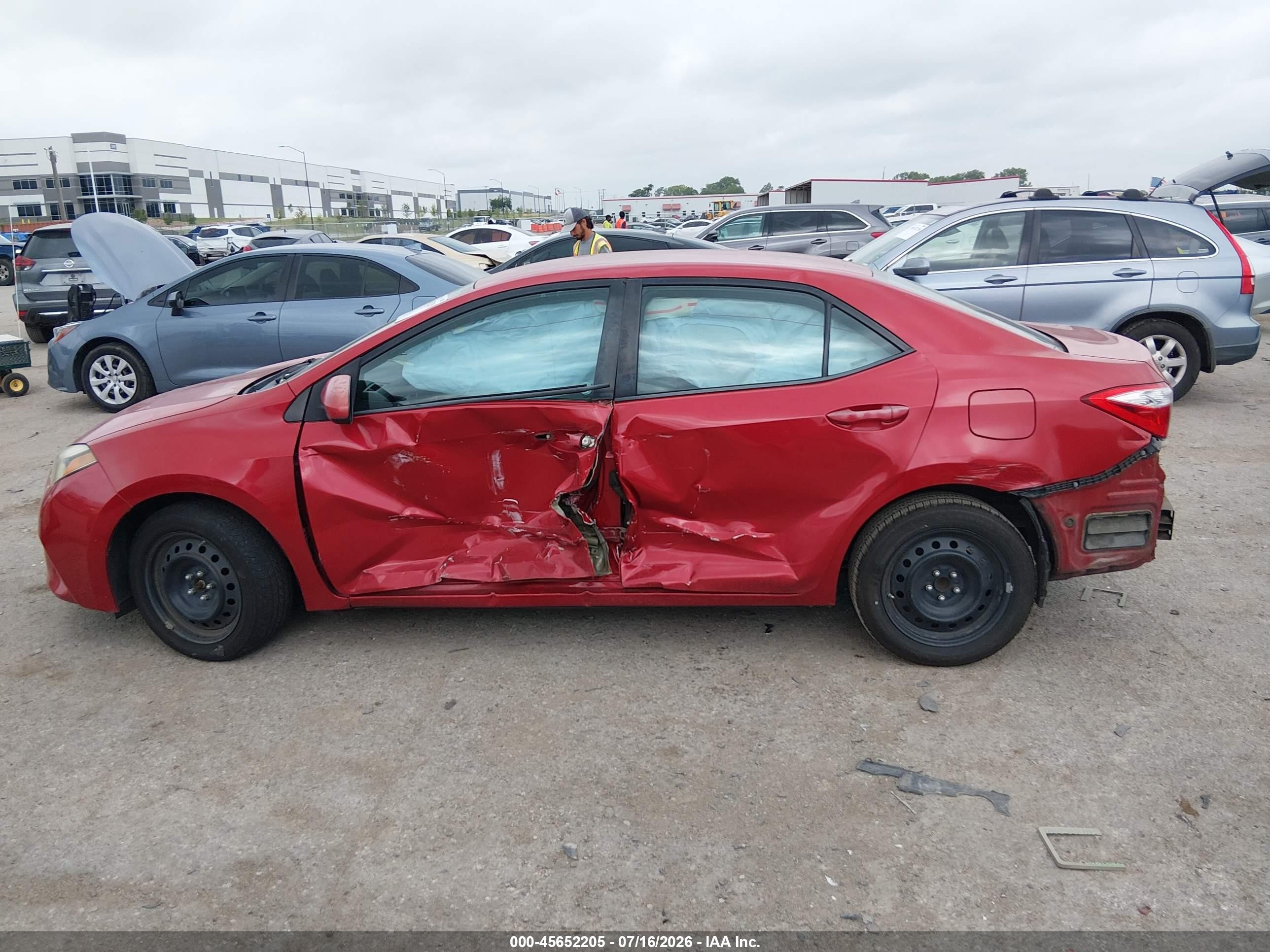2014 Toyota Corolla Le Красный vin: 5YFBURHE6EP069919