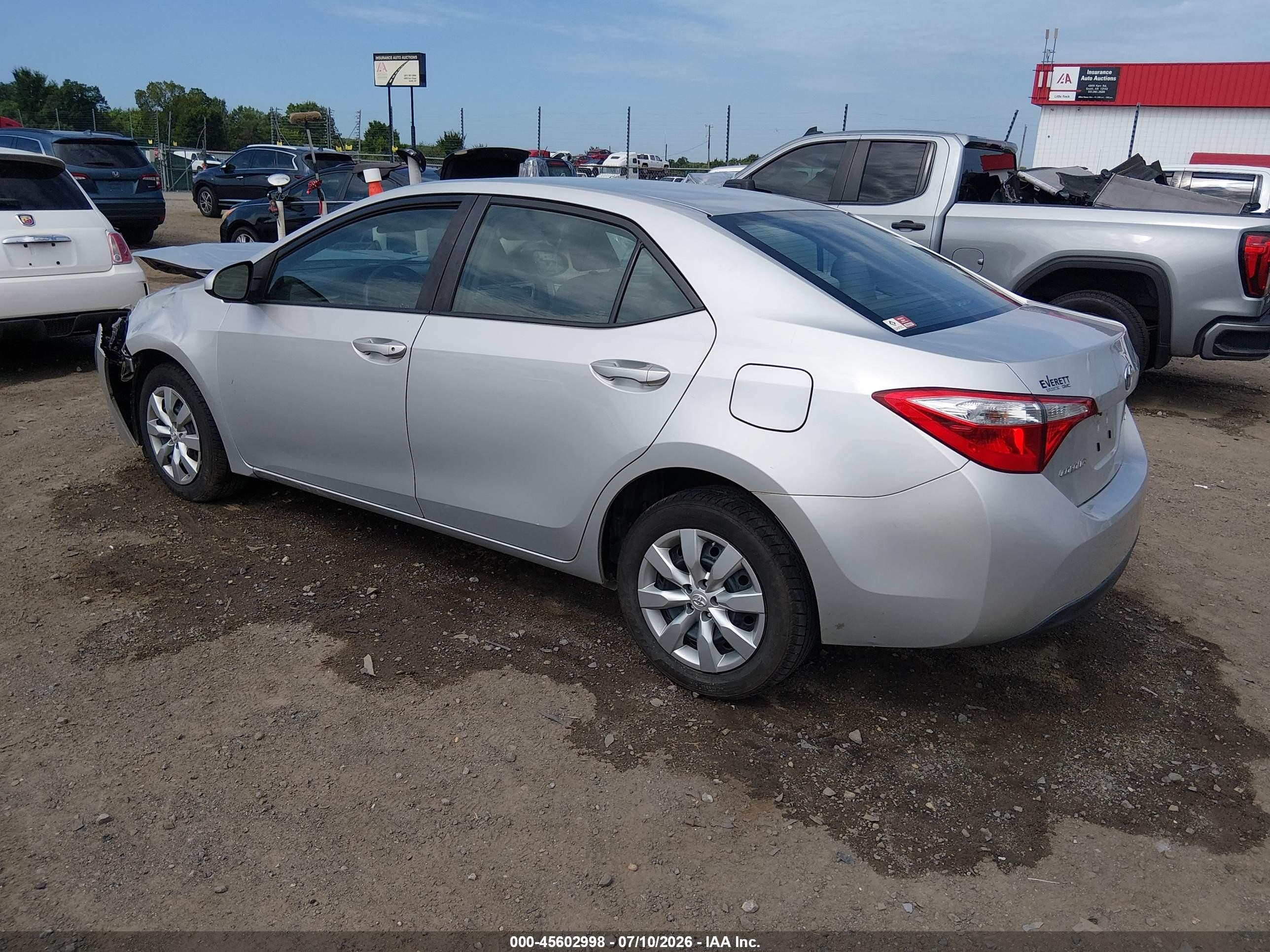 2014 Toyota Corolla Le Silver vin: 5YFBURHE6EP077261