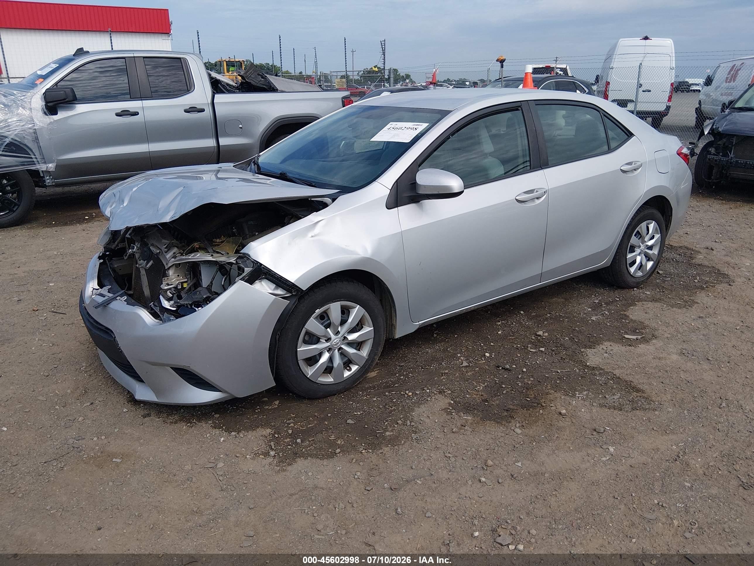 2014 Toyota Corolla Le Silver vin: 5YFBURHE6EP077261