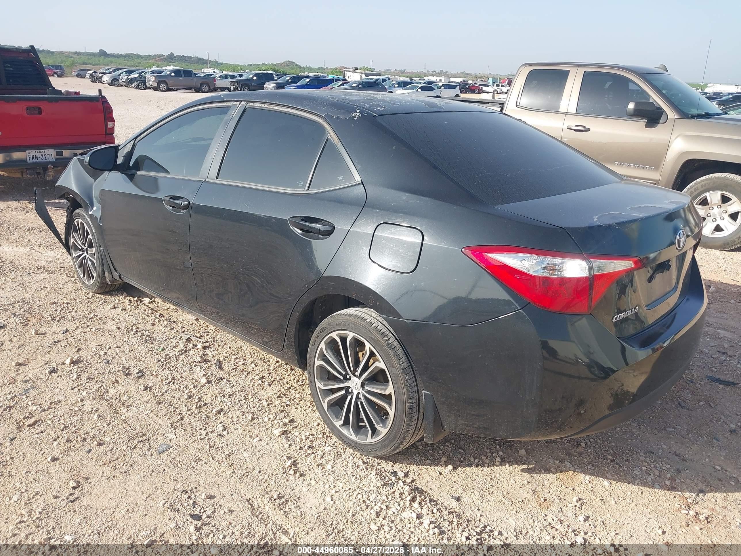2014 Toyota Corolla L Black vin: 5YFBURHE6EP094853