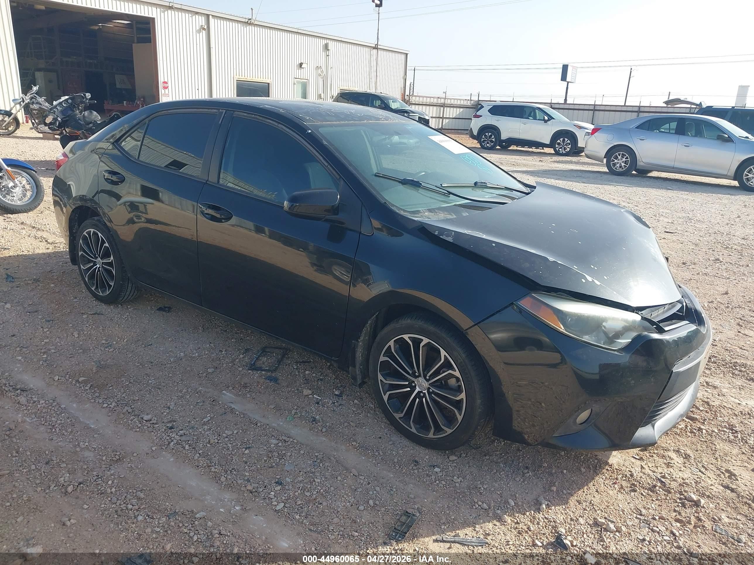2014 Toyota Corolla L Black vin: 5YFBURHE6EP094853