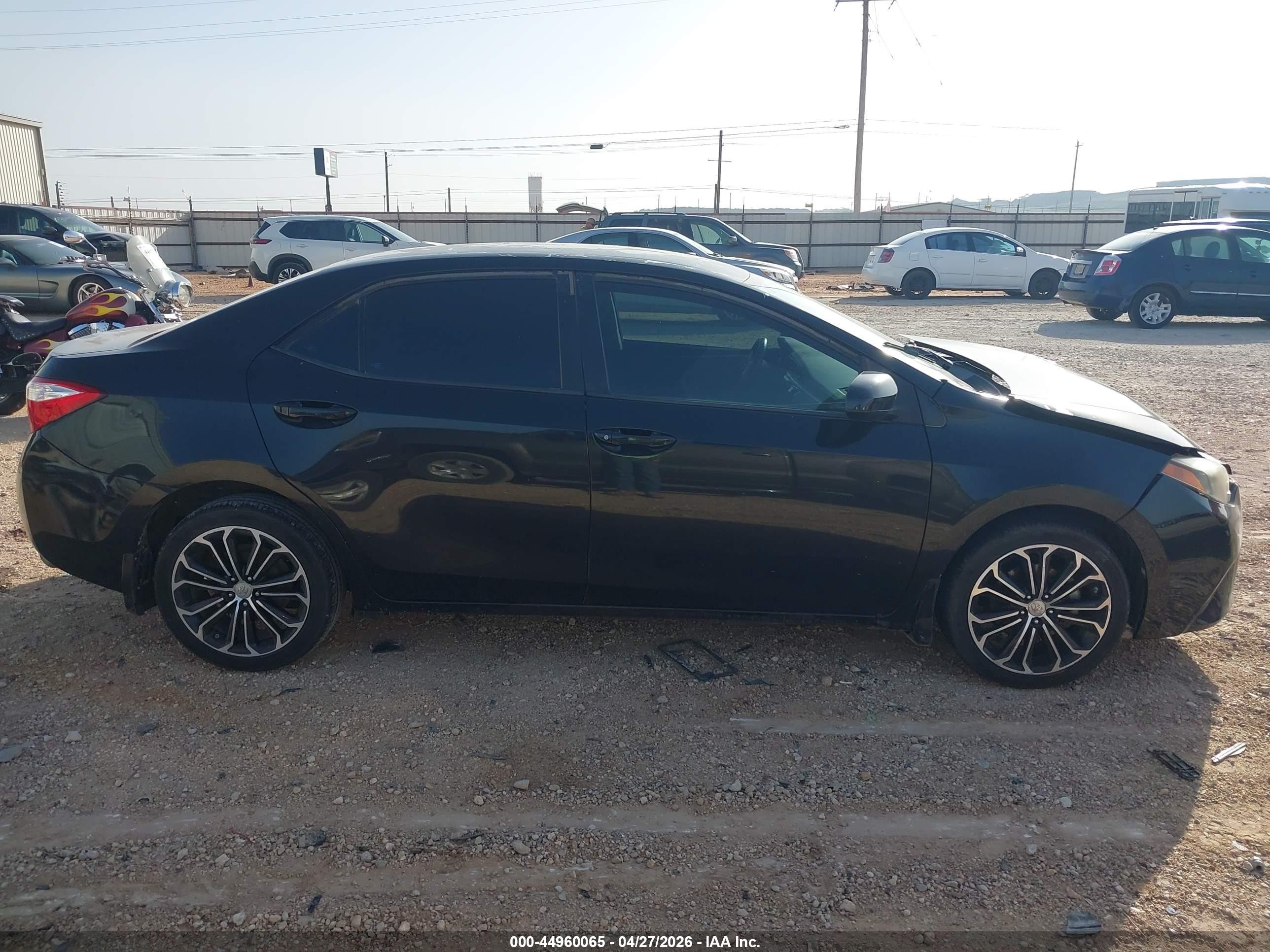 2014 Toyota Corolla L Black vin: 5YFBURHE6EP094853