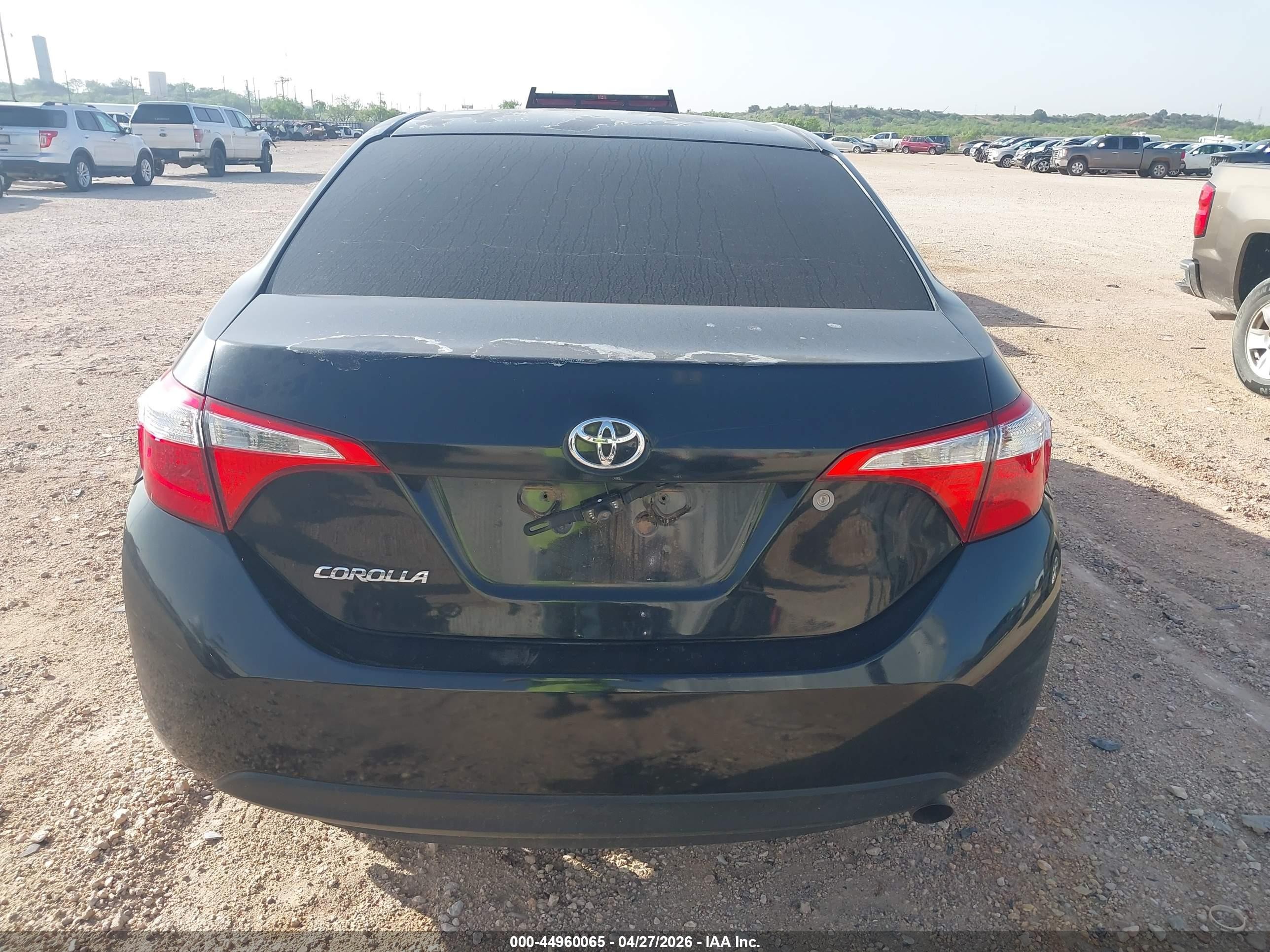 2014 Toyota Corolla L Black vin: 5YFBURHE6EP094853