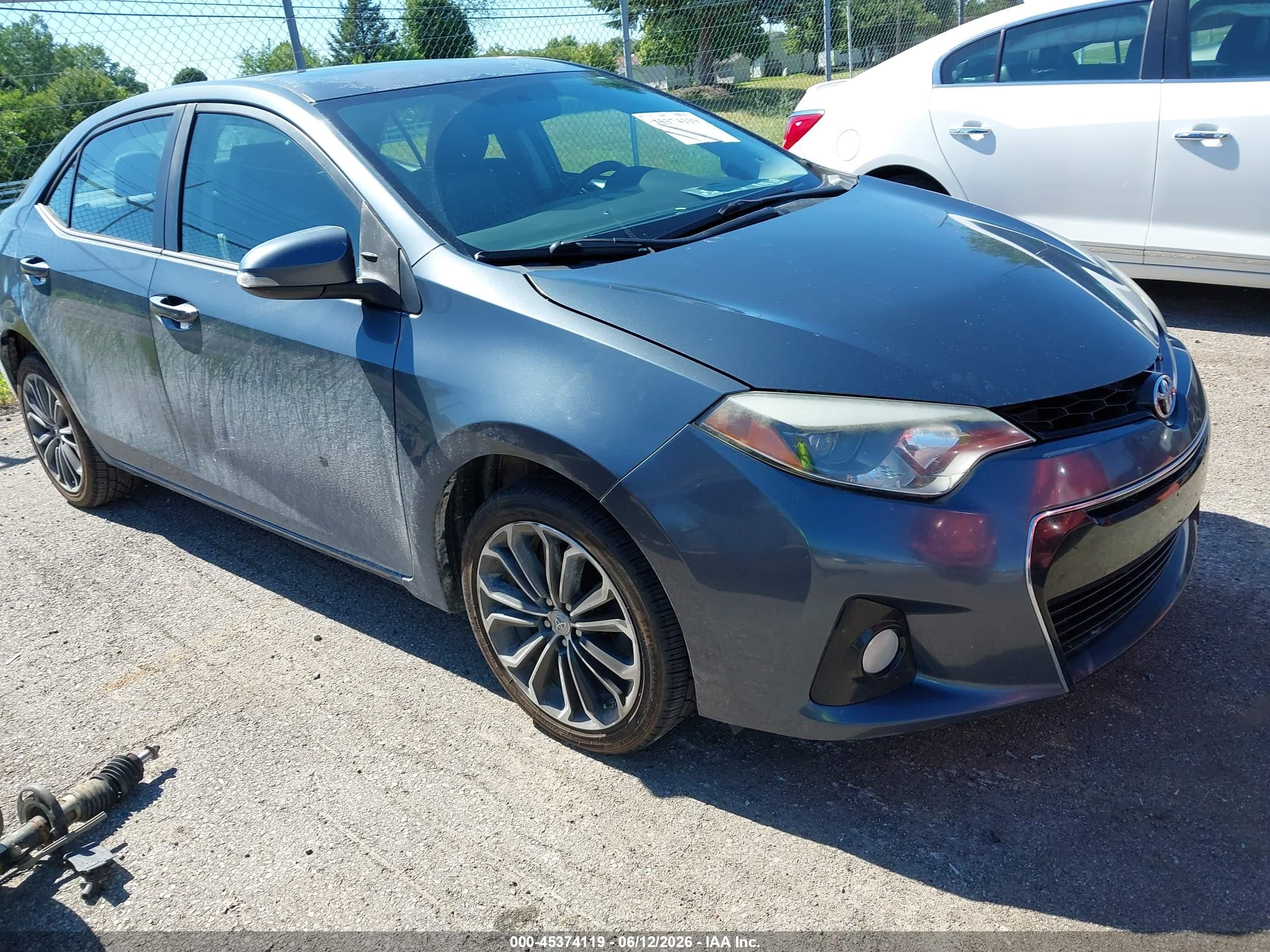 2014 Toyota Corolla S Premium Gray vin: 5YFBURHE6EP116141