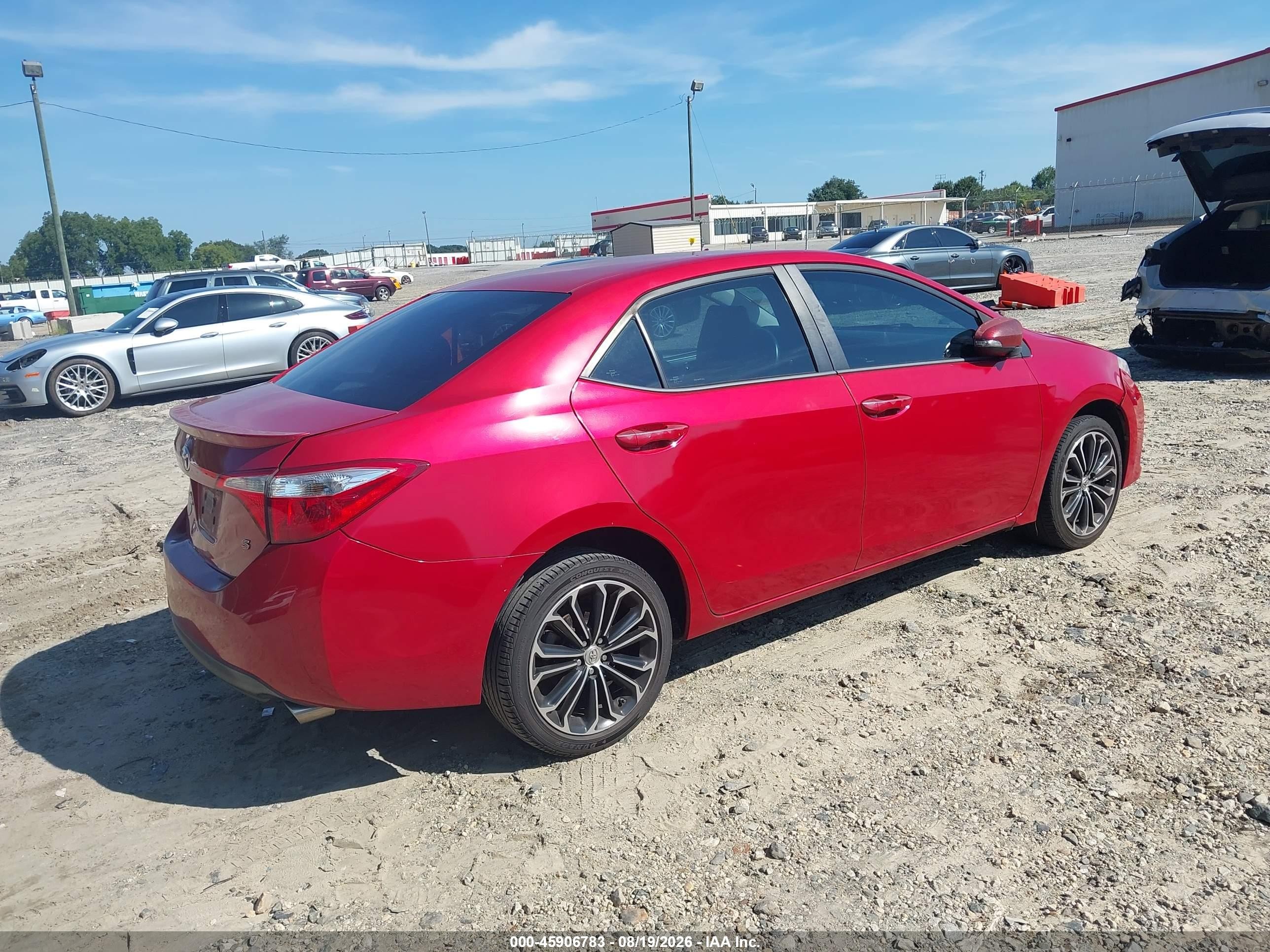 2014 Toyota Corolla S Plus Red vin: 5YFBURHE6EP120853