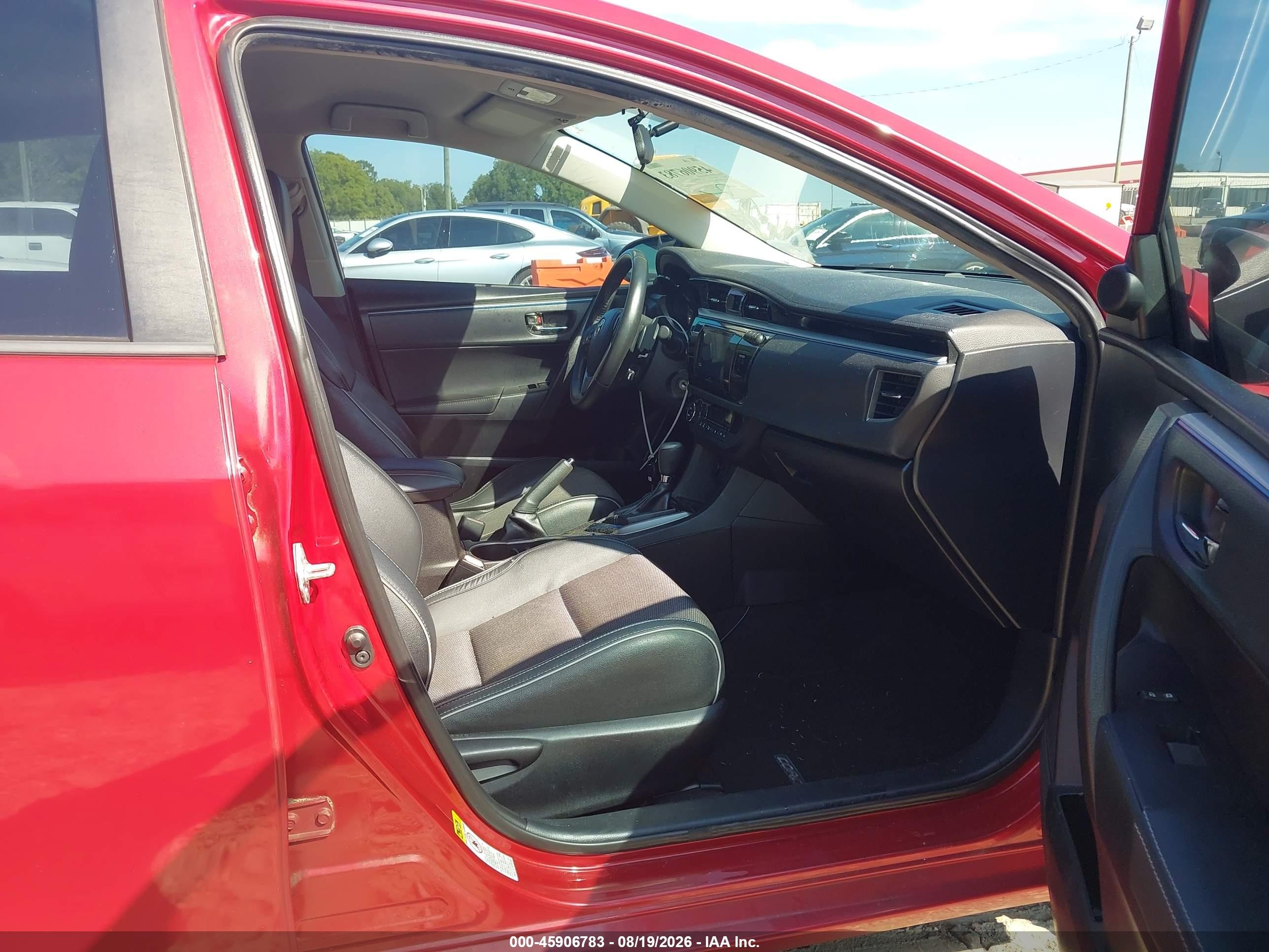 2014 Toyota Corolla S Plus Red vin: 5YFBURHE6EP120853