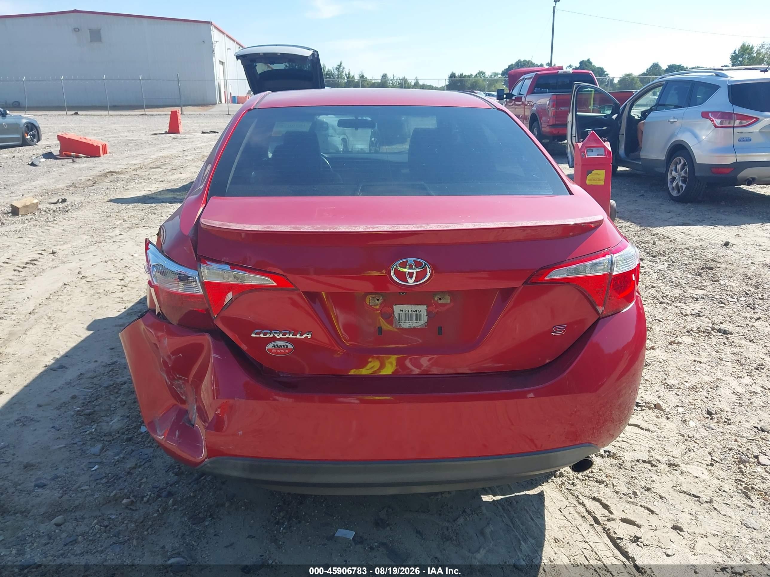 2014 Toyota Corolla S Plus Red vin: 5YFBURHE6EP120853