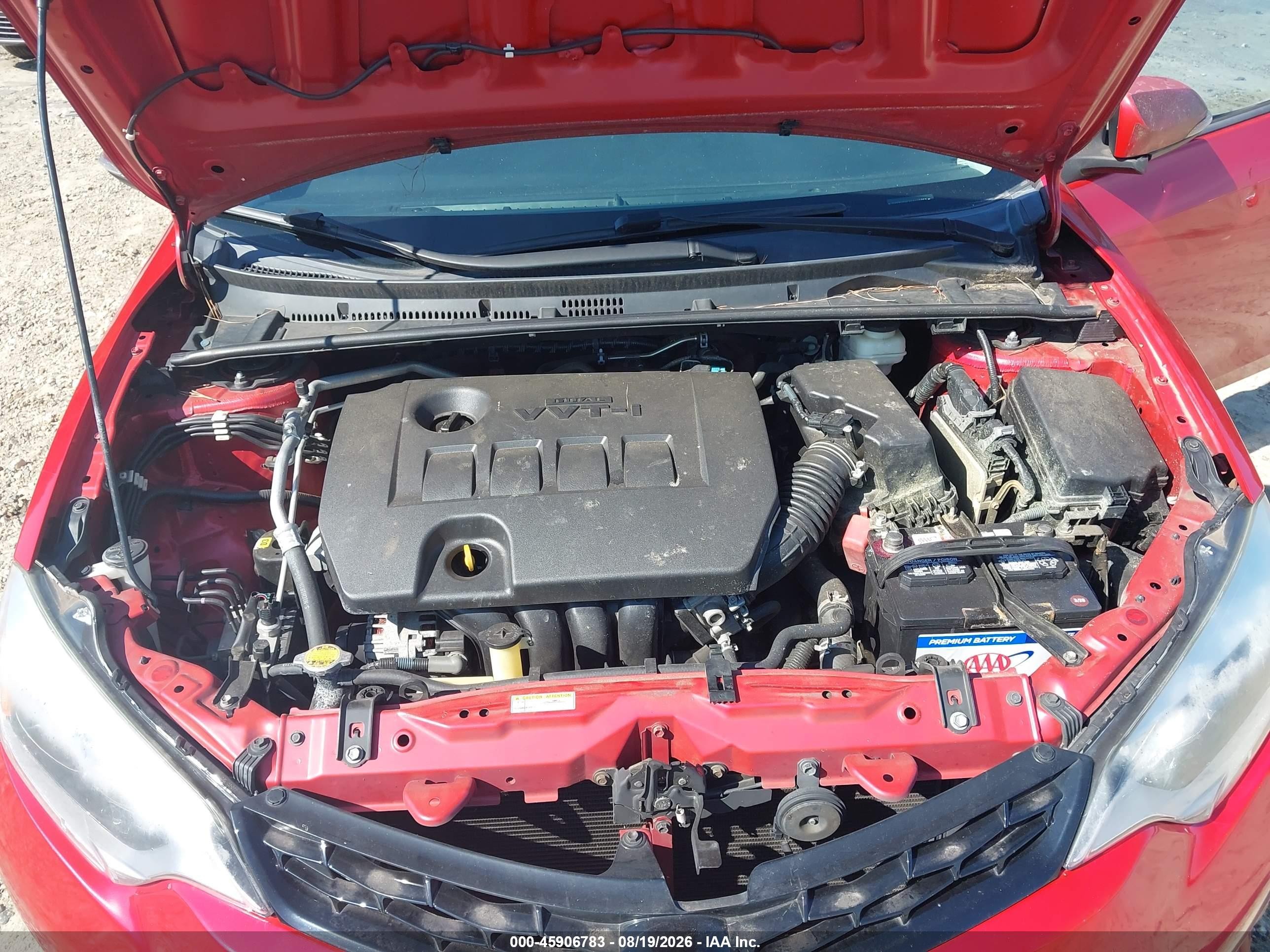 2014 Toyota Corolla S Plus Red vin: 5YFBURHE6EP120853