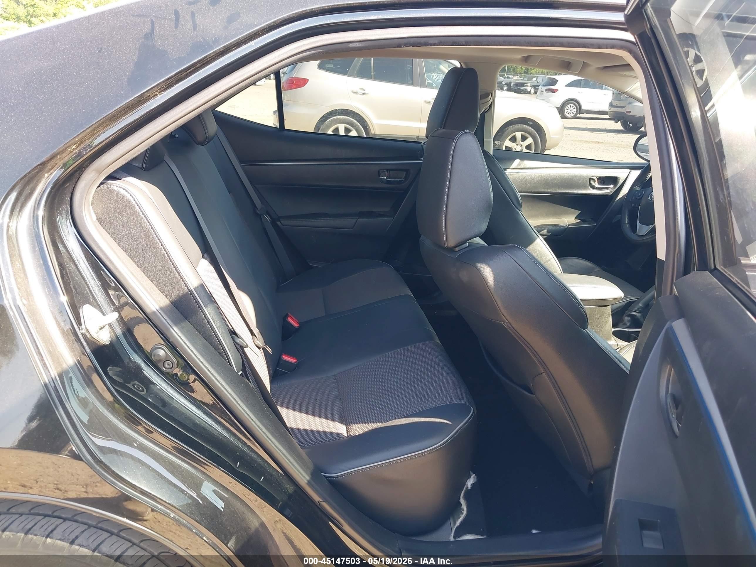 2014 Toyota Corolla S Plus Black vin: 5YFBURHE6EP131352
