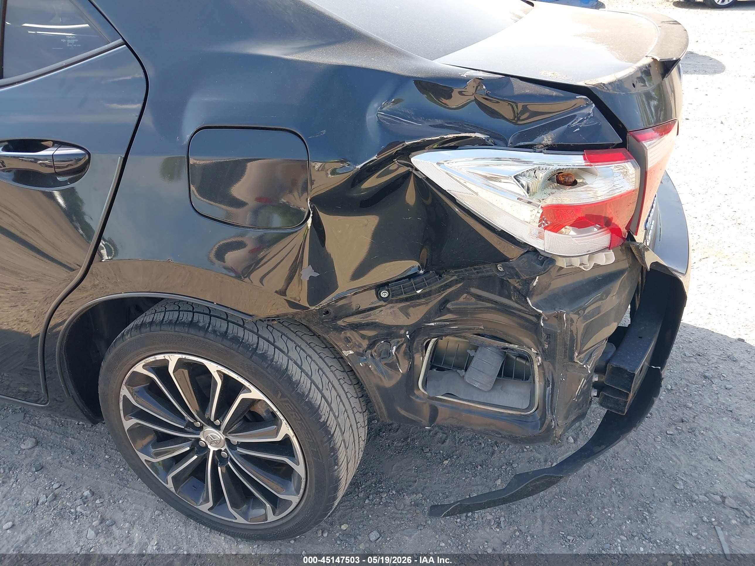 2014 Toyota Corolla S Plus Black vin: 5YFBURHE6EP131352