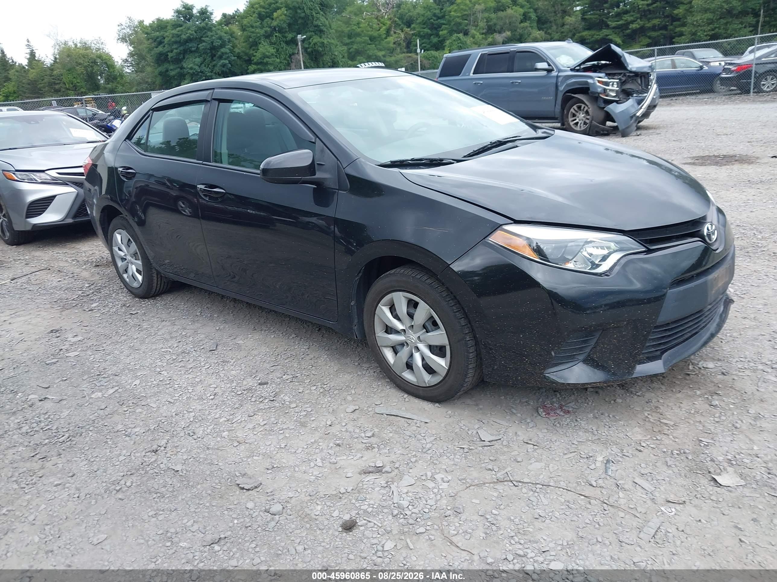 2014 Toyota Corolla Le Black vin: 5YFBURHE6EP139855