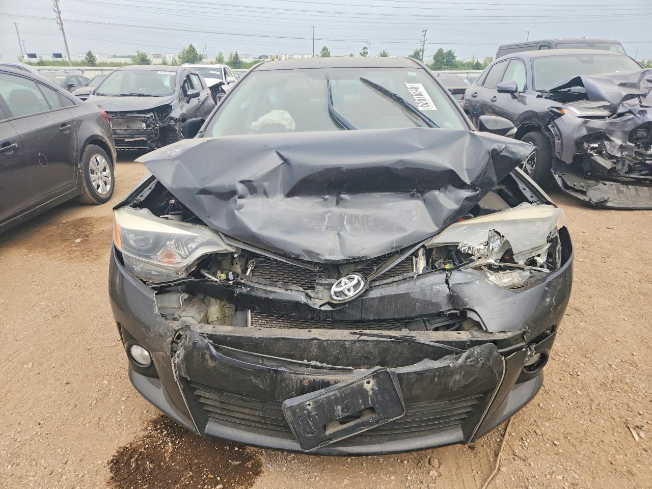 2014 Toyota Corolla S Plus Black vin: 5YFBURHE6EP146675