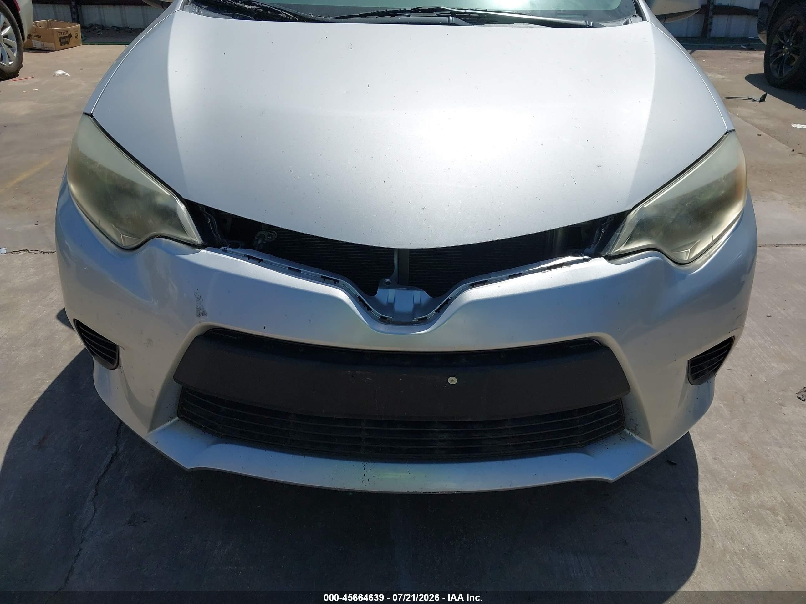 2014 Toyota Corolla Le Серебряный vin: 5YFBURHE6EP146921