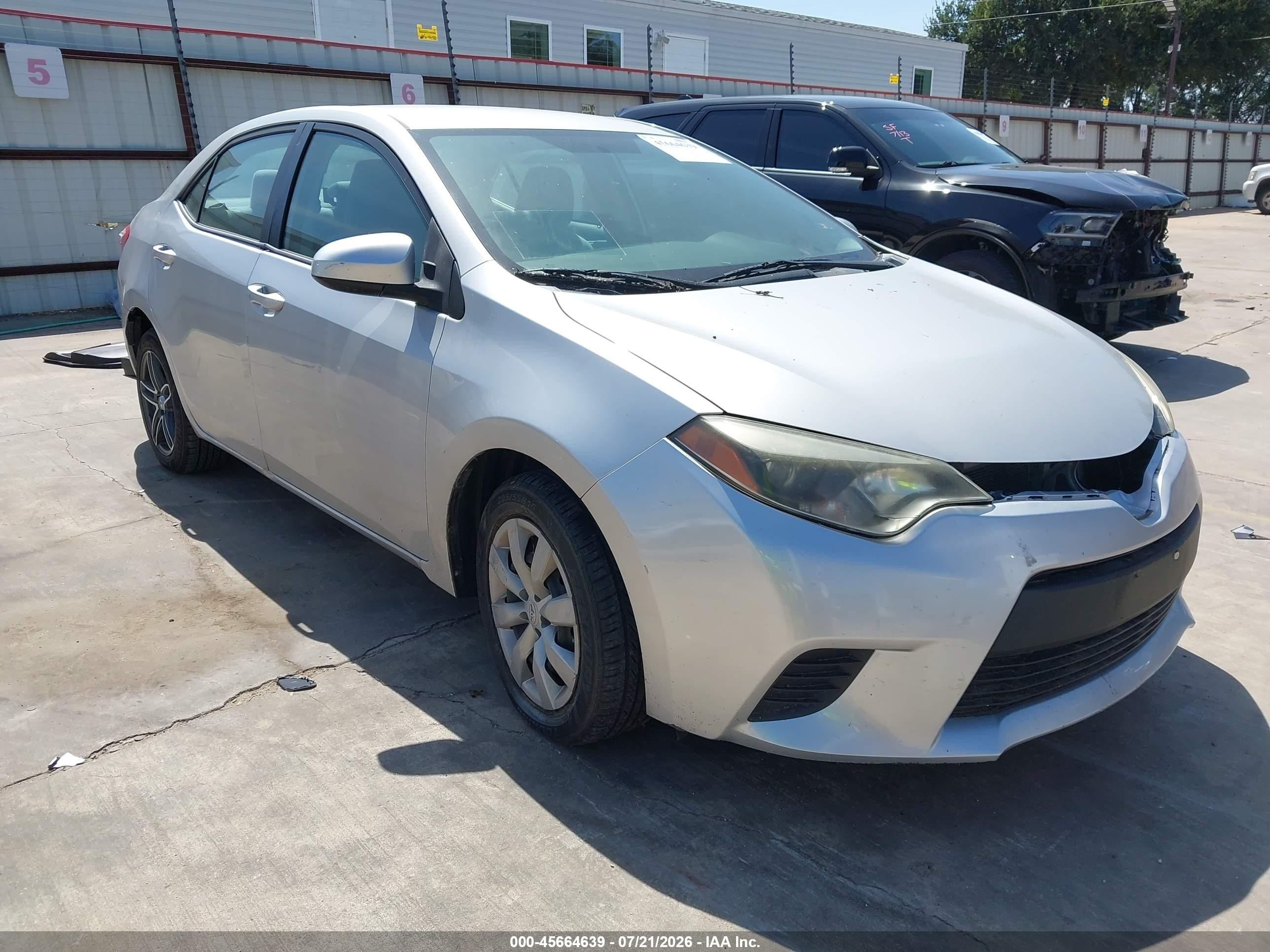 2014 Toyota Corolla Le Серебряный vin: 5YFBURHE6EP146921