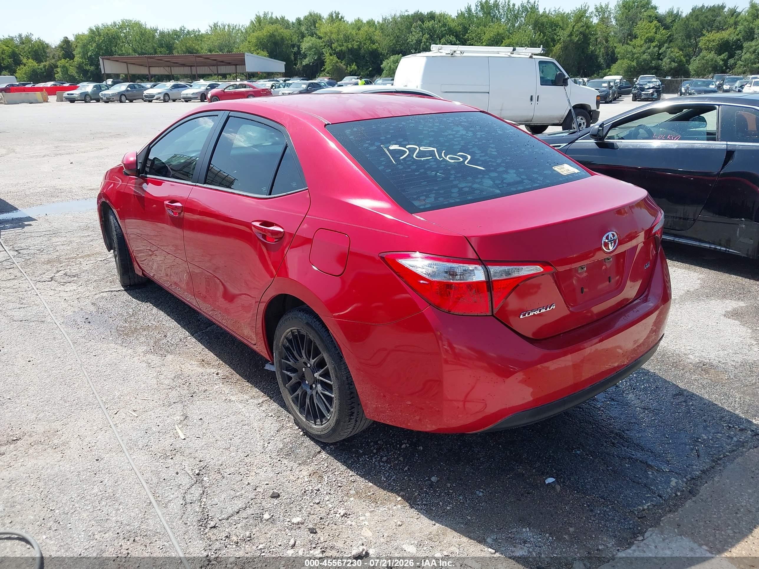 2014 Toyota Corolla Le Red vin: 5YFBURHE6EP152962