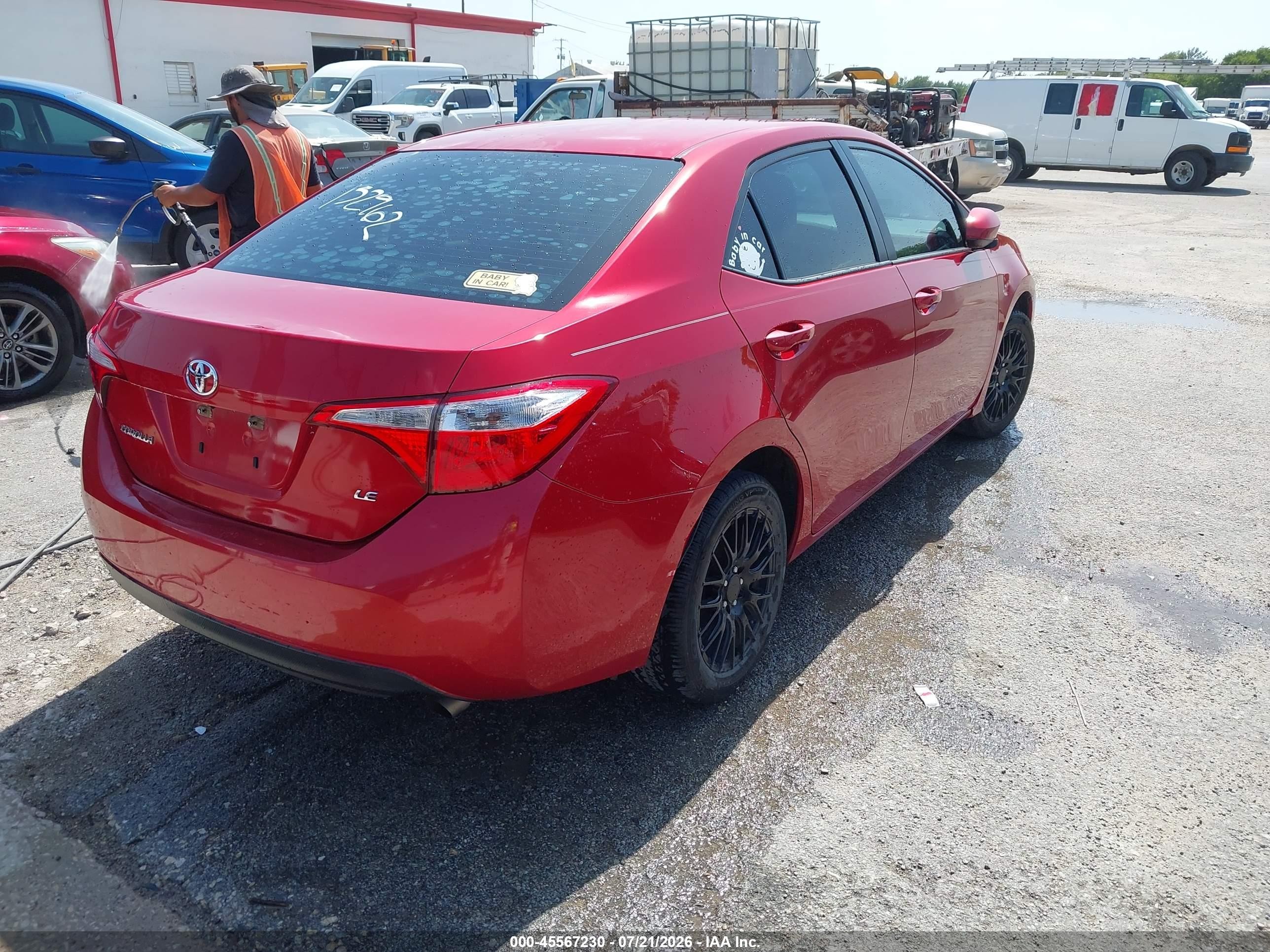 2014 Toyota Corolla Le Red vin: 5YFBURHE6EP152962