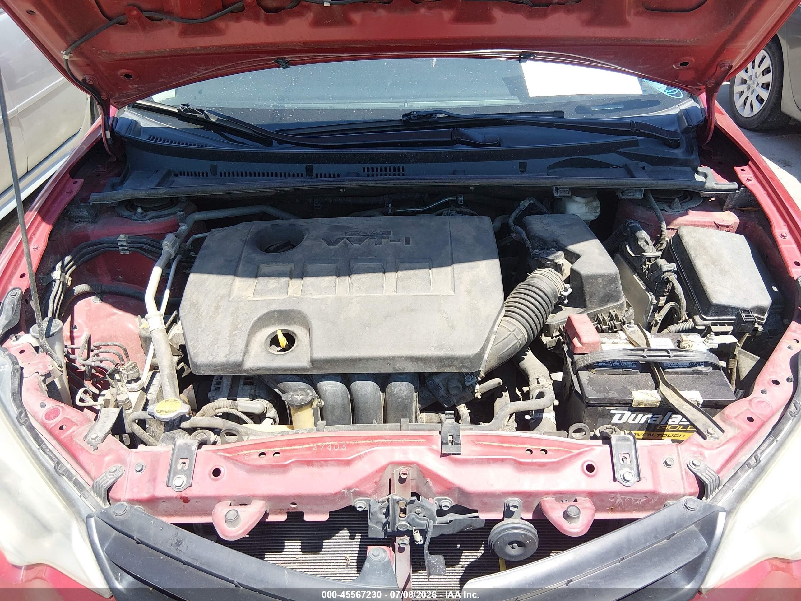 2014 Toyota Corolla Le Red vin: 5YFBURHE6EP152962