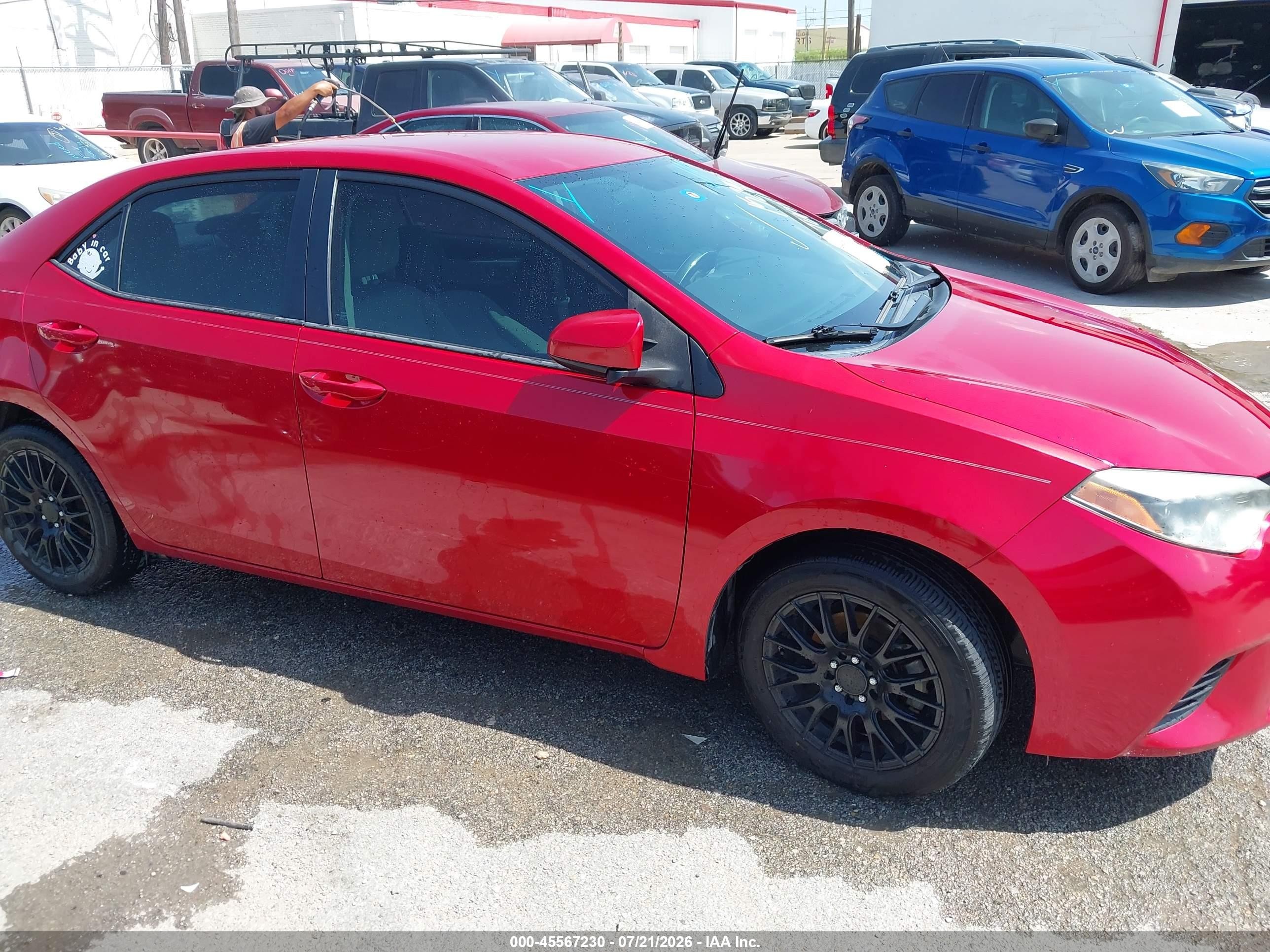 2014 Toyota Corolla Le Red vin: 5YFBURHE6EP152962