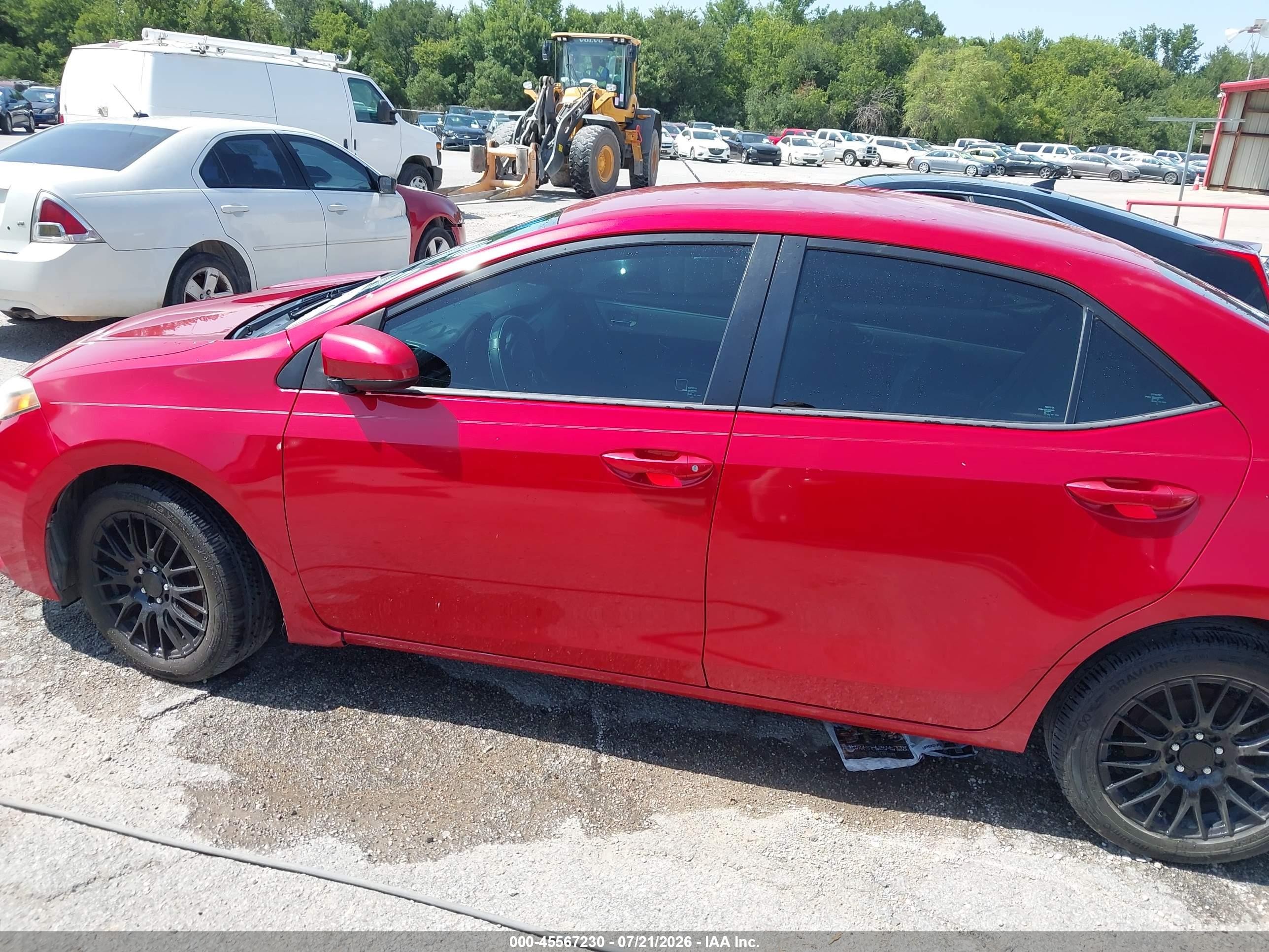 2014 Toyota Corolla Le Red vin: 5YFBURHE6EP152962