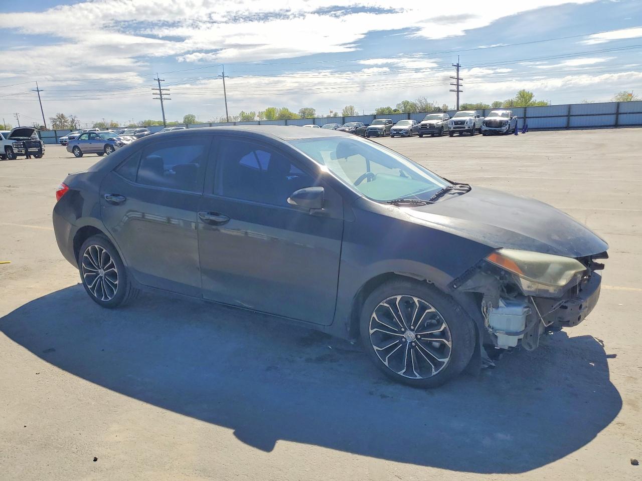 2015 Toyota Corolla S Plus Black vin: 5YFBURHE6FP190807