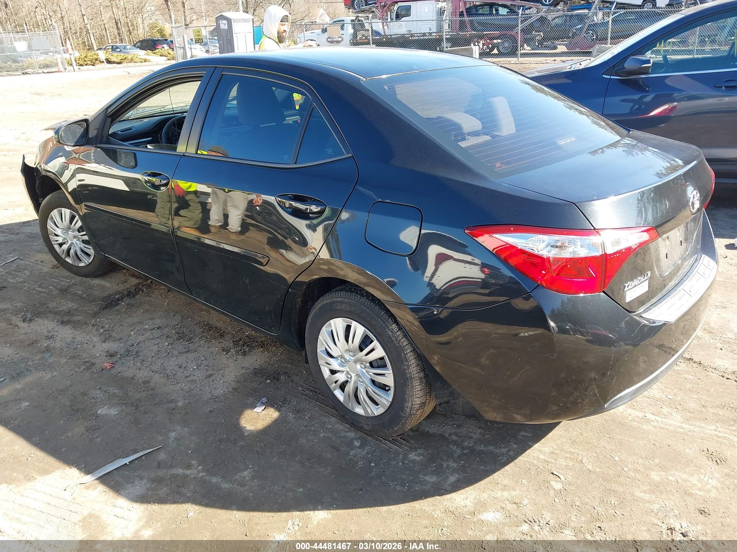 2015 Toyota Corolla L Черный vin: 5YFBURHE6FP198048