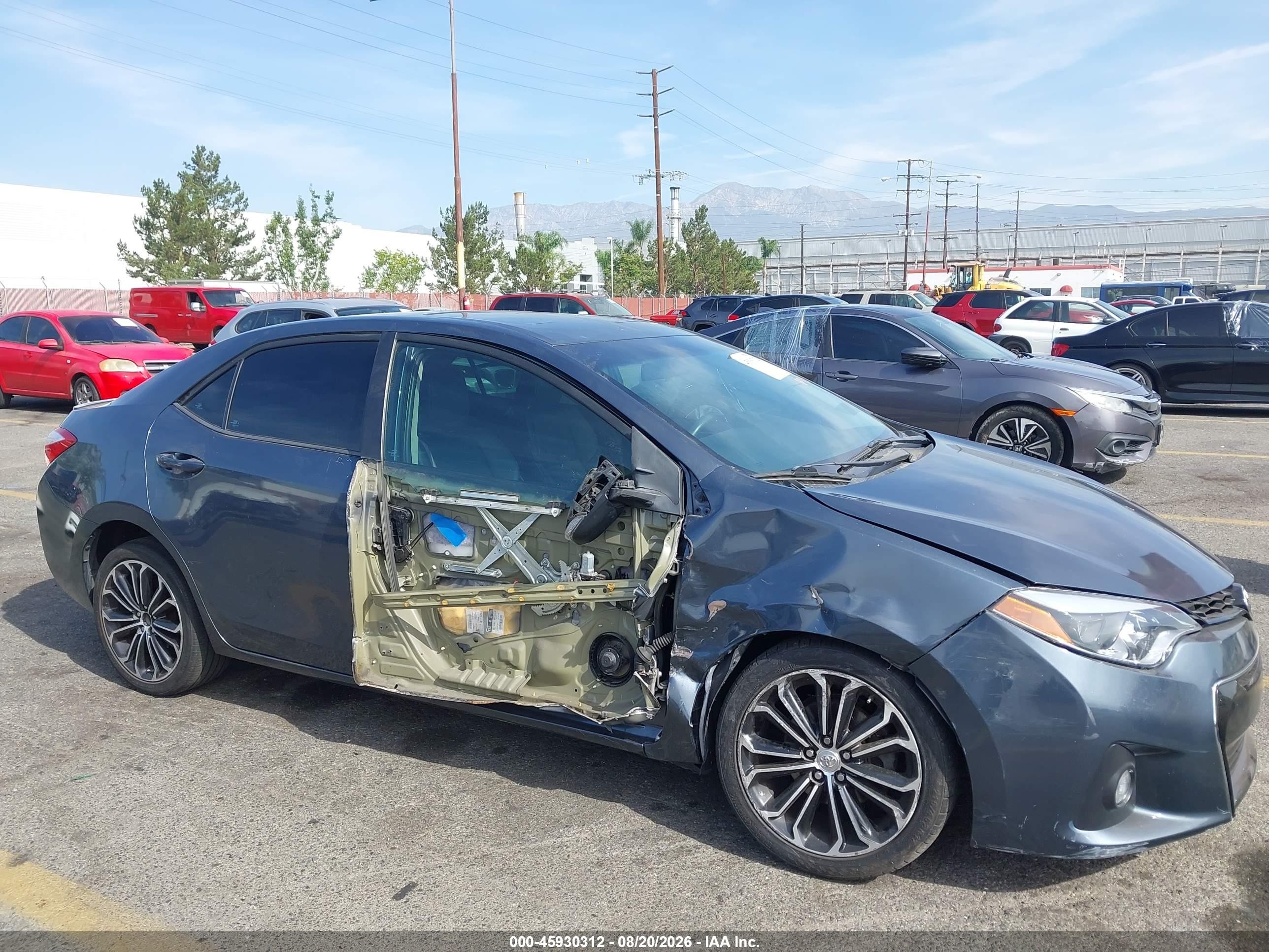 2015 Toyota Corolla S Premium Gray vin: 5YFBURHE6FP198437
