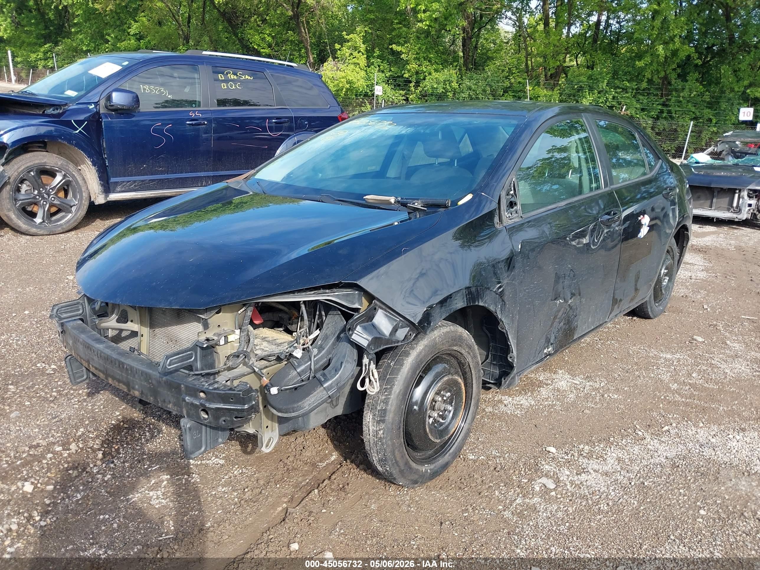 2015 Toyota Corolla Le Черный vin: 5YFBURHE6FP231520