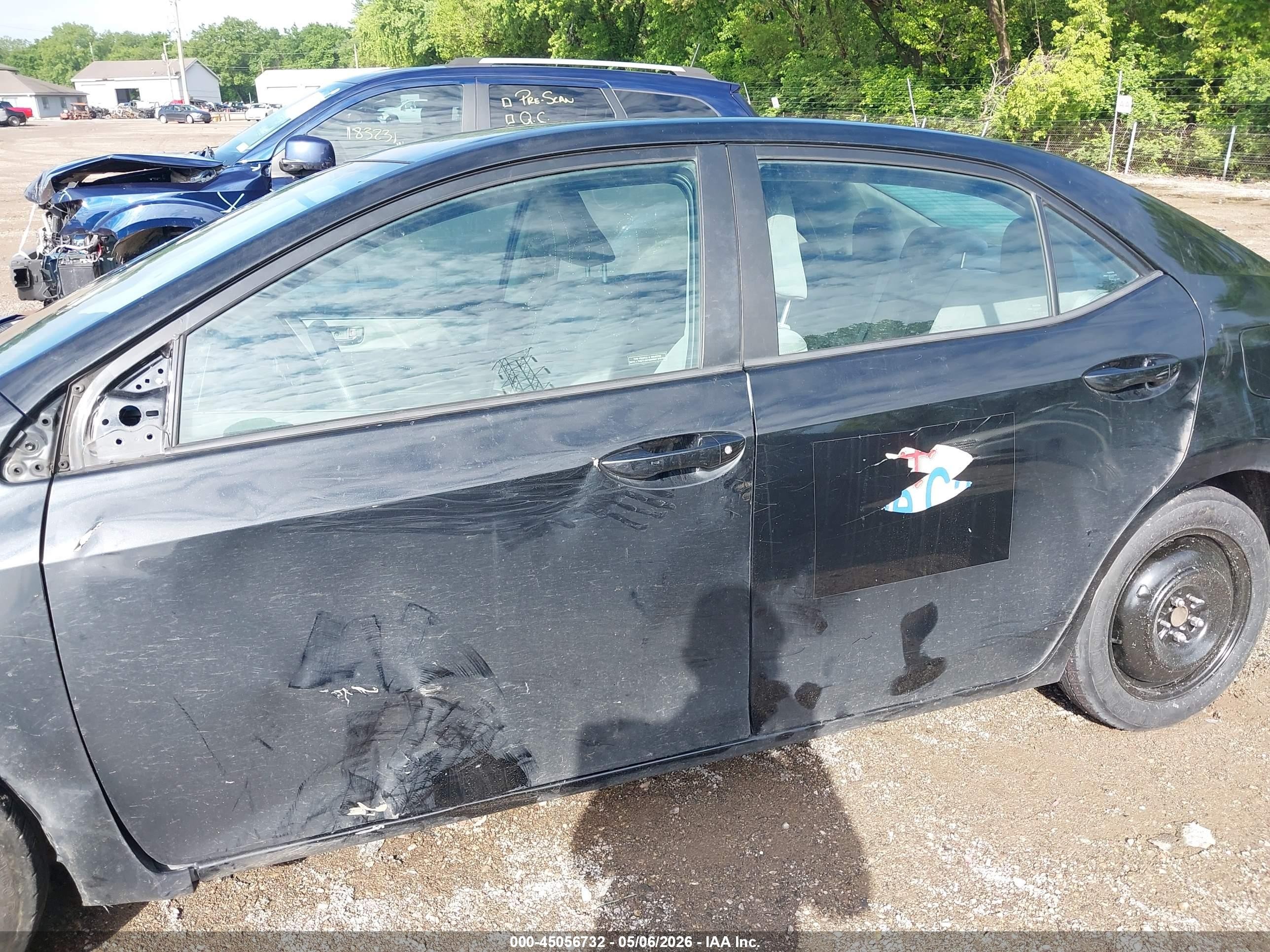 2015 Toyota Corolla Le Черный vin: 5YFBURHE6FP231520