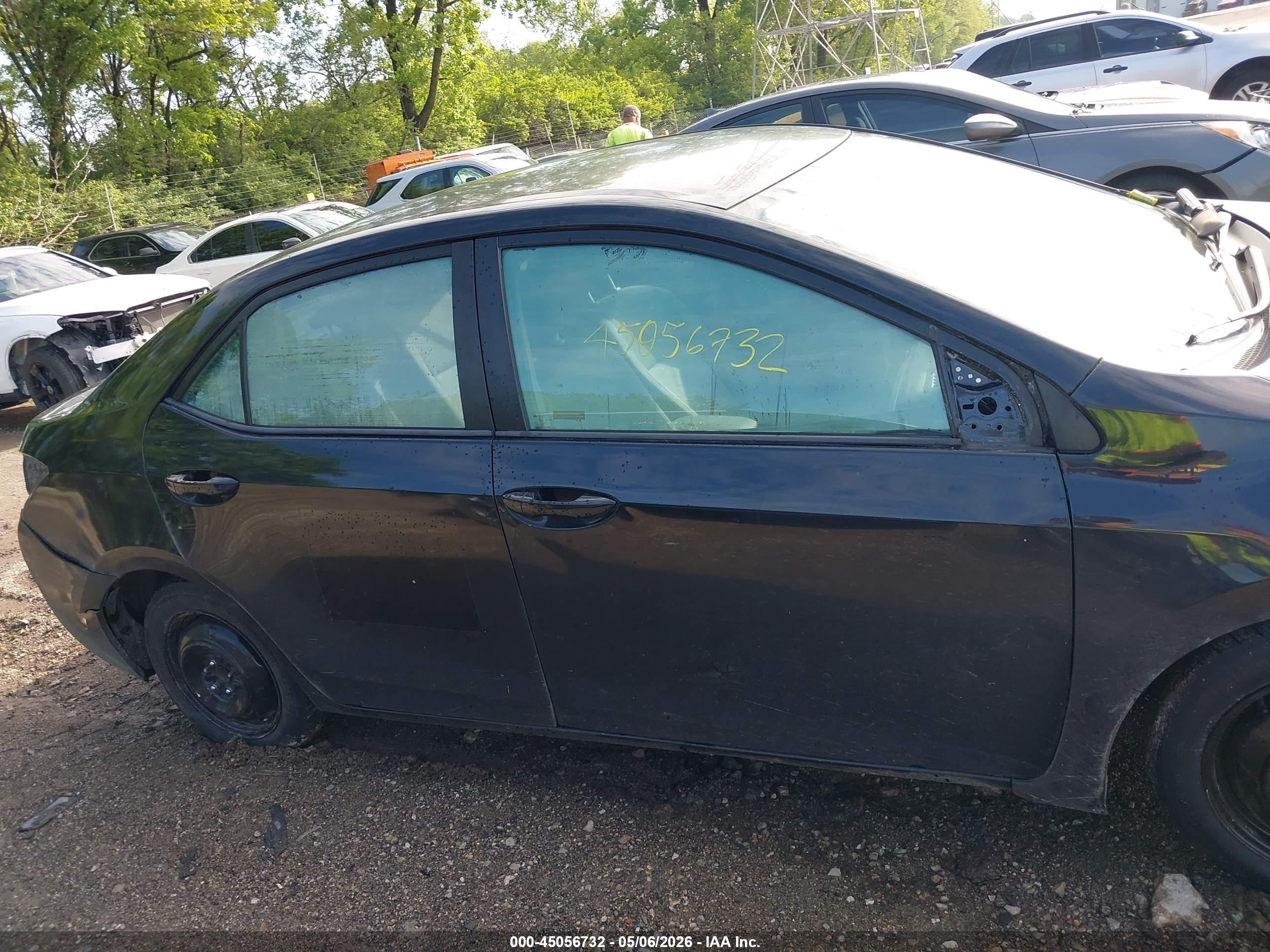 2015 Toyota Corolla Le Черный vin: 5YFBURHE6FP231520