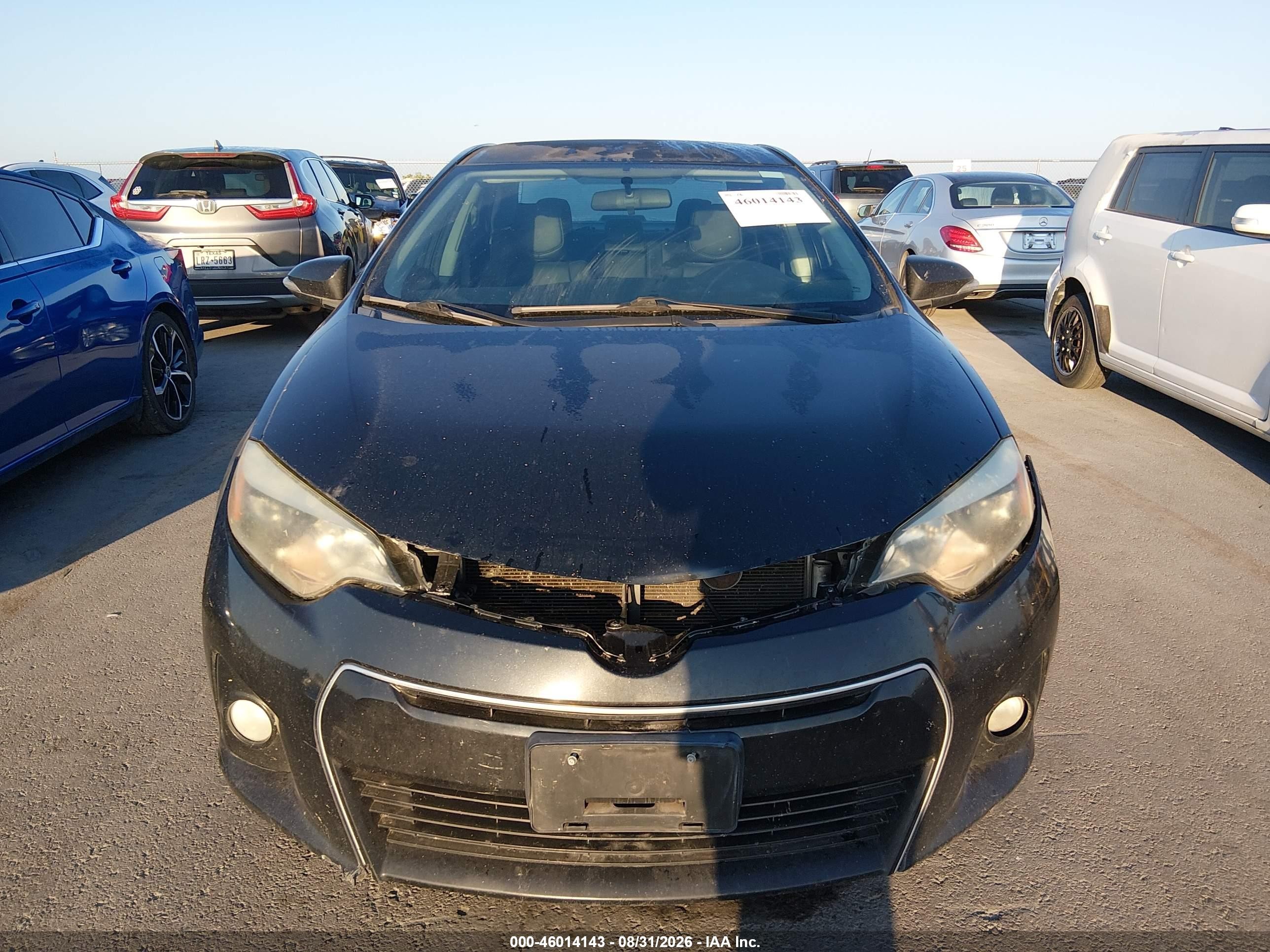2015 Toyota Corolla S Plus Black vin: 5YFBURHE6FP250536