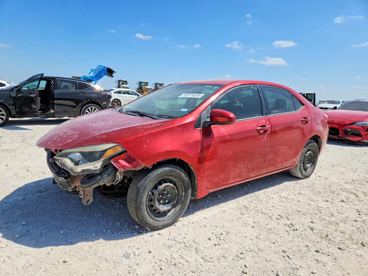 2015 Toyota Corolla Le Red vin: 5YFBURHE6FP258541