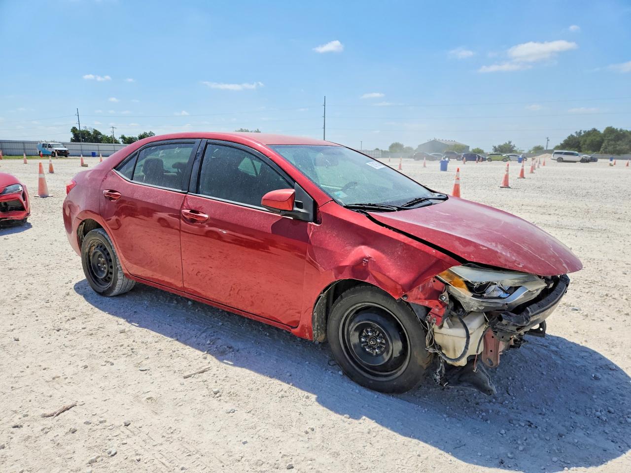 2015 Toyota Corolla Le Red vin: 5YFBURHE6FP258541