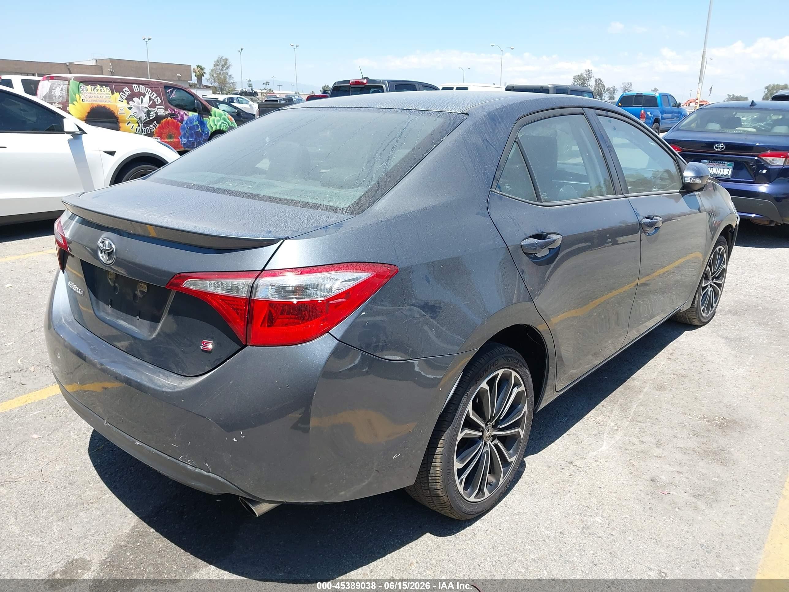 2015 Toyota Corolla S Plus Серый vin: 5YFBURHE6FP265523