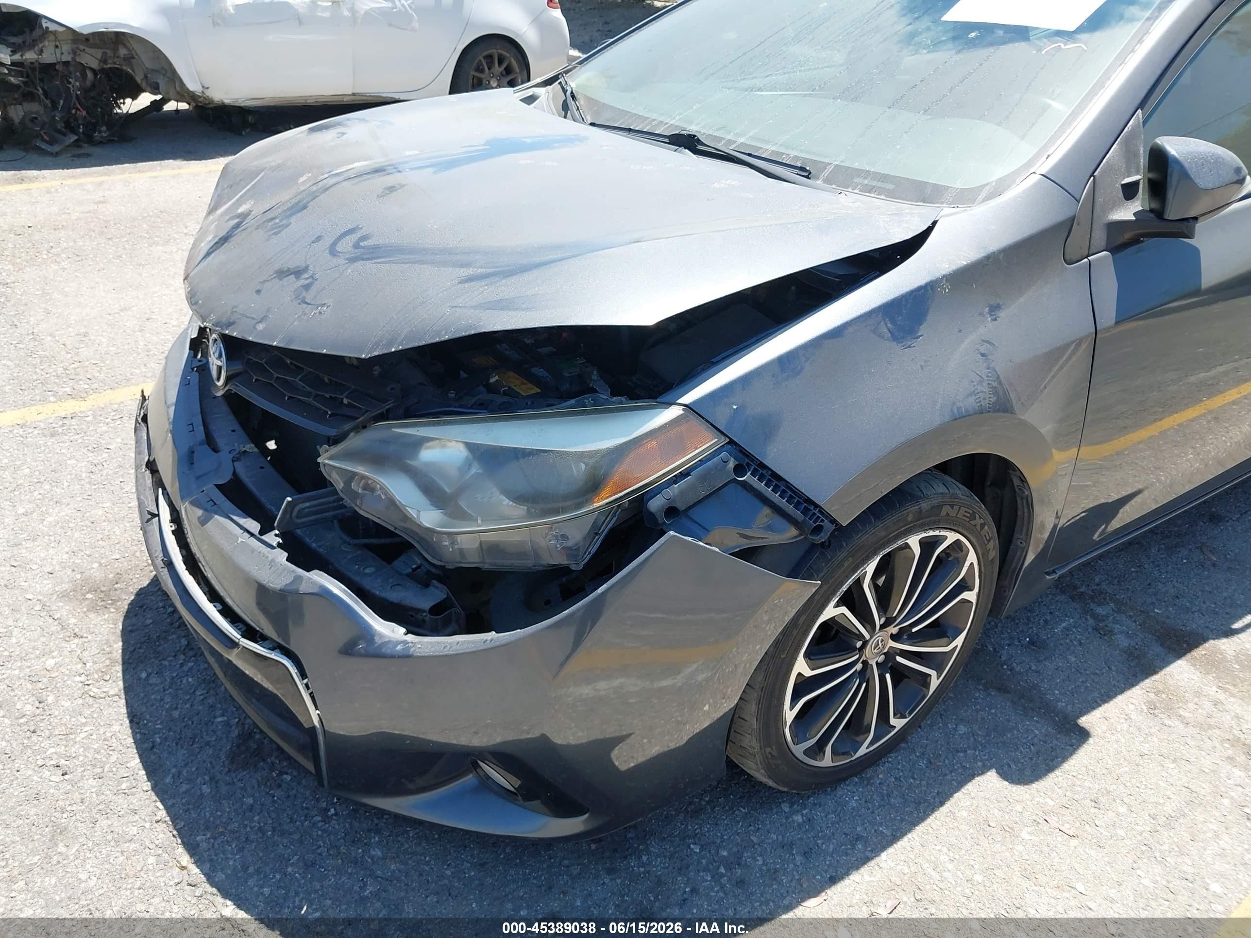 2015 Toyota Corolla S Plus Серый vin: 5YFBURHE6FP265523