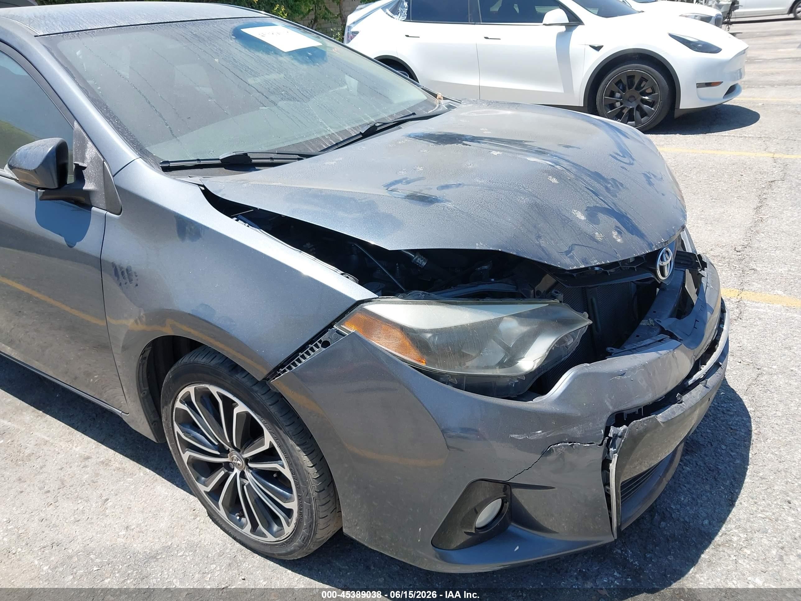 2015 Toyota Corolla S Plus Серый vin: 5YFBURHE6FP265523