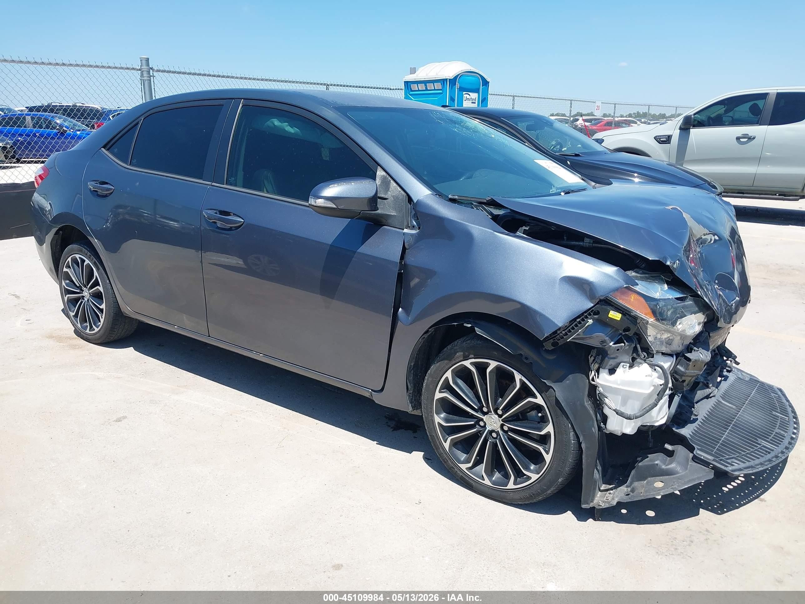 2015 Toyota Corolla S Plus Gray vin: 5YFBURHE6FP267546