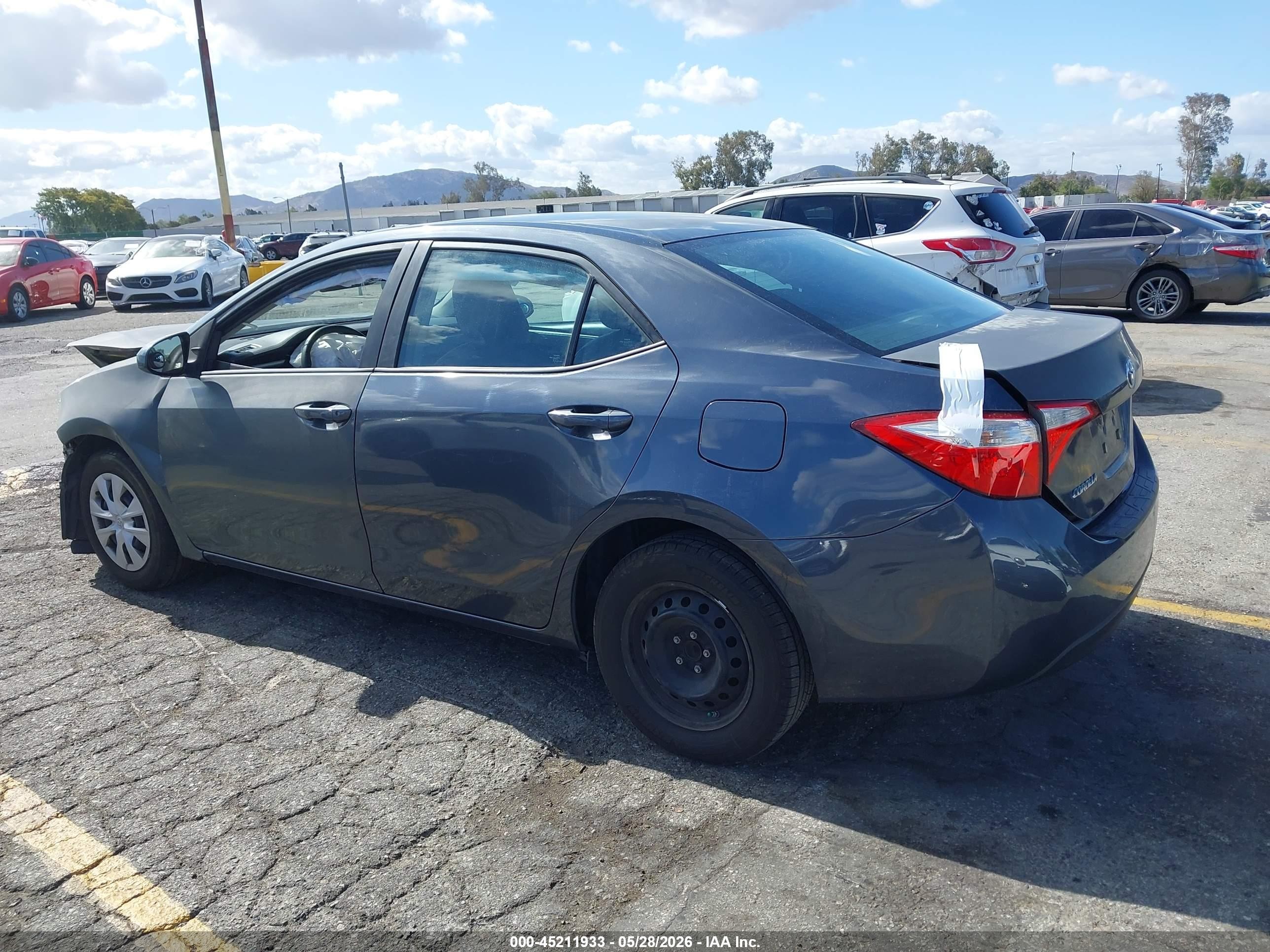 2015 Toyota Corolla L Gray vin: 5YFBURHE6FP295136