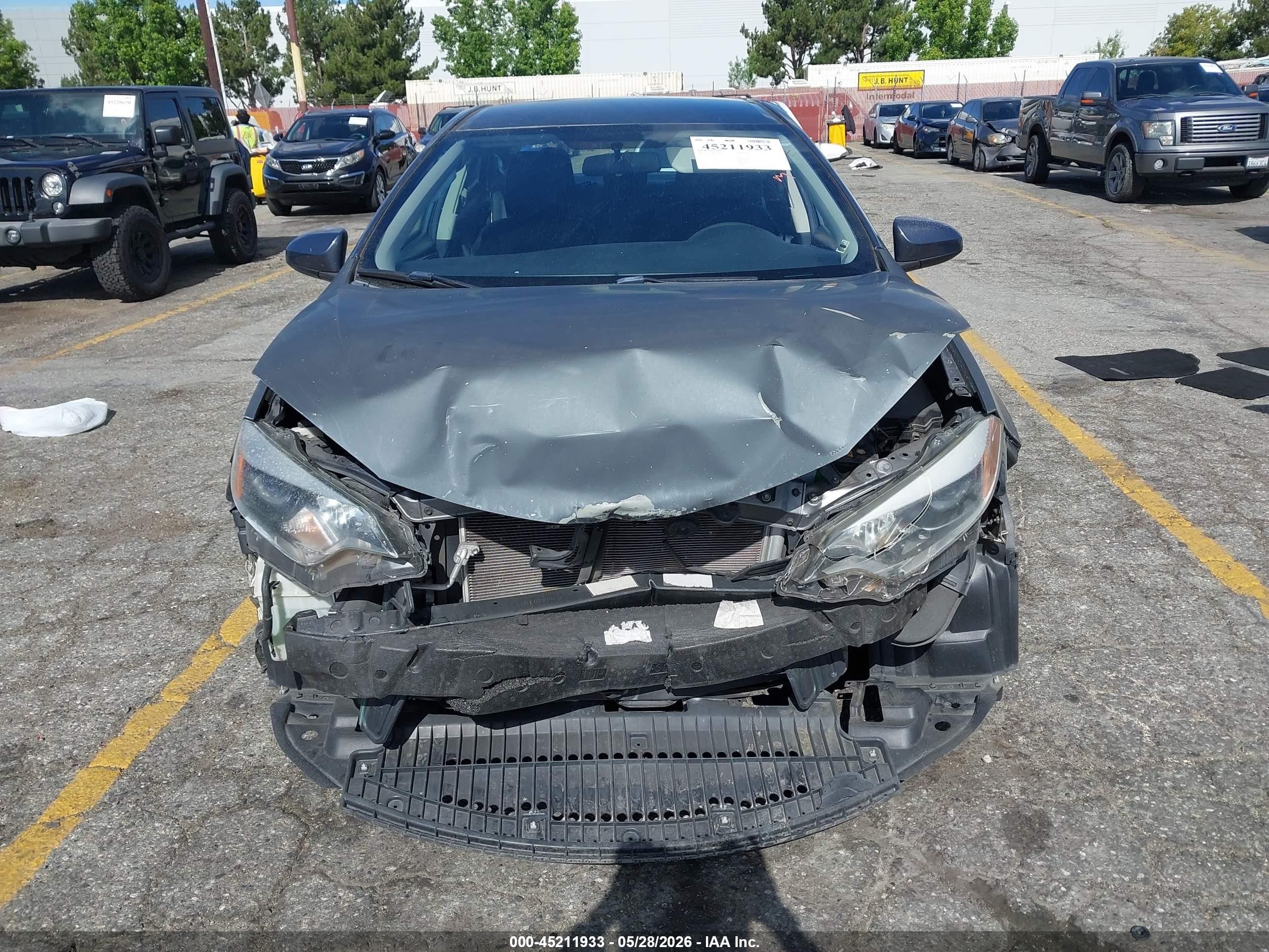 2015 Toyota Corolla L Gray vin: 5YFBURHE6FP295136