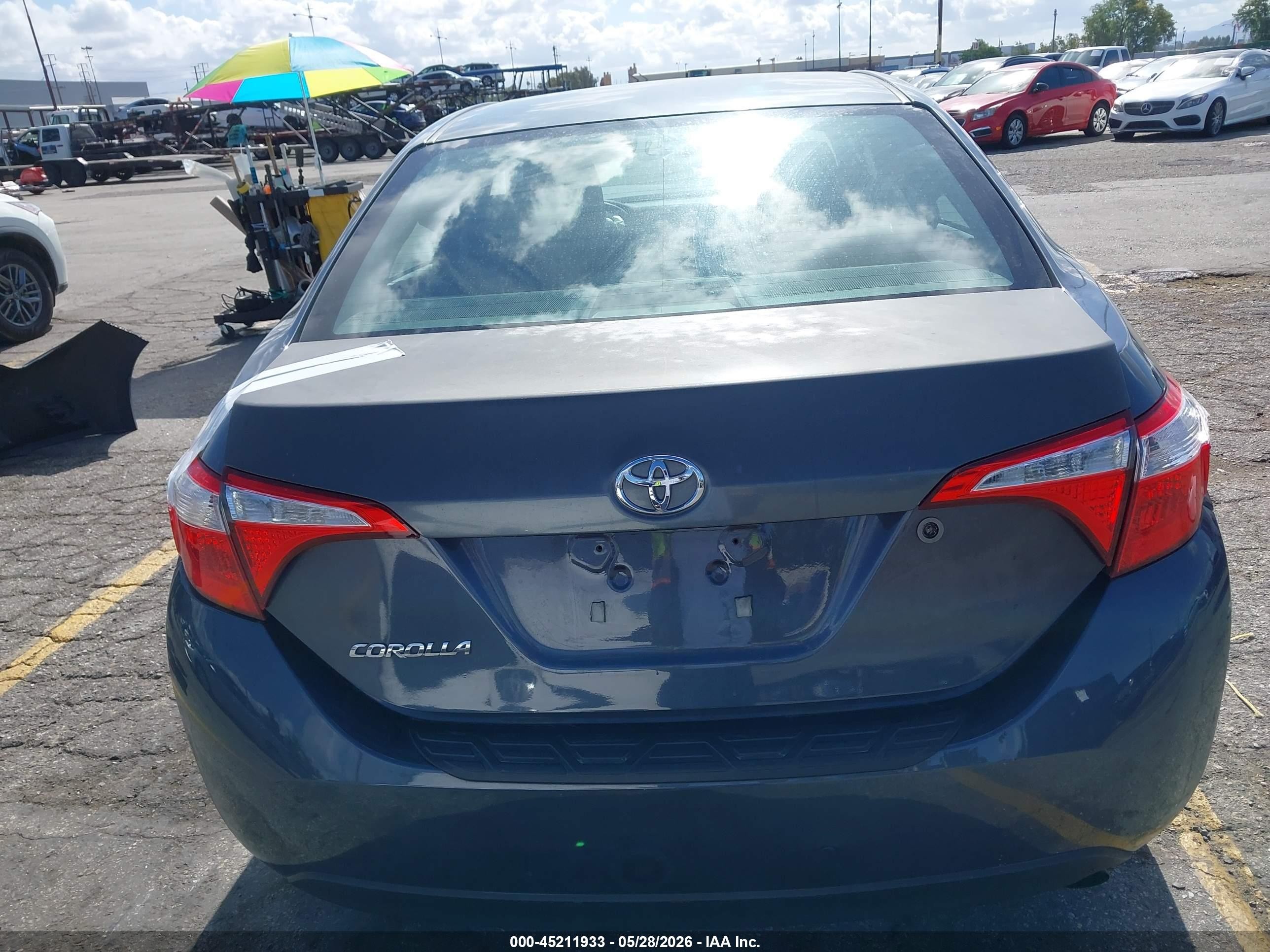 2015 Toyota Corolla L Gray vin: 5YFBURHE6FP295136