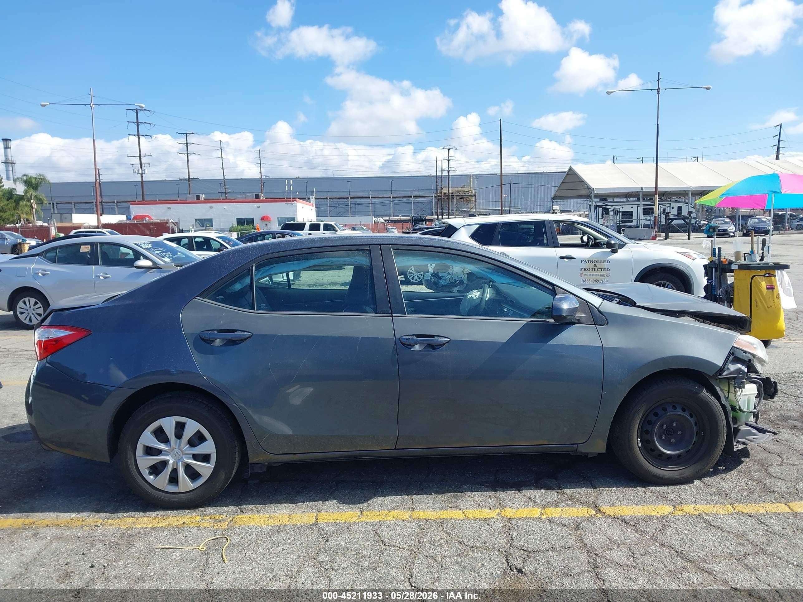 2015 Toyota Corolla L Gray vin: 5YFBURHE6FP295136