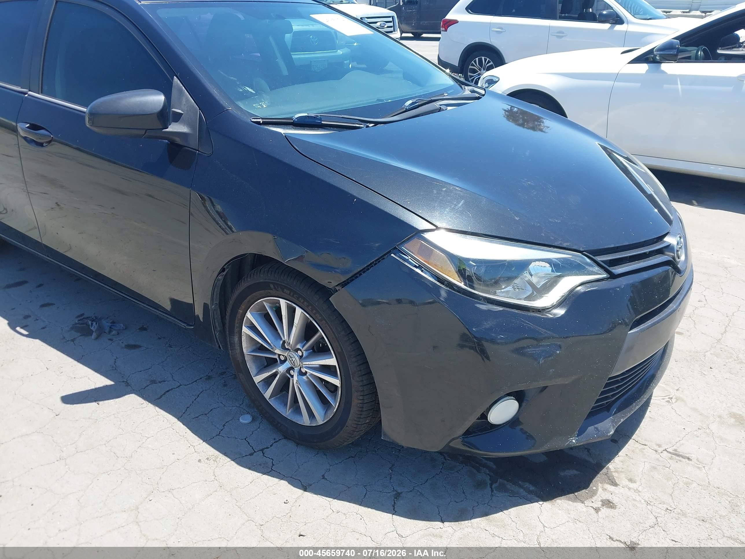2015 Toyota Corolla Le Plus Черный vin: 5YFBURHE6FP296903