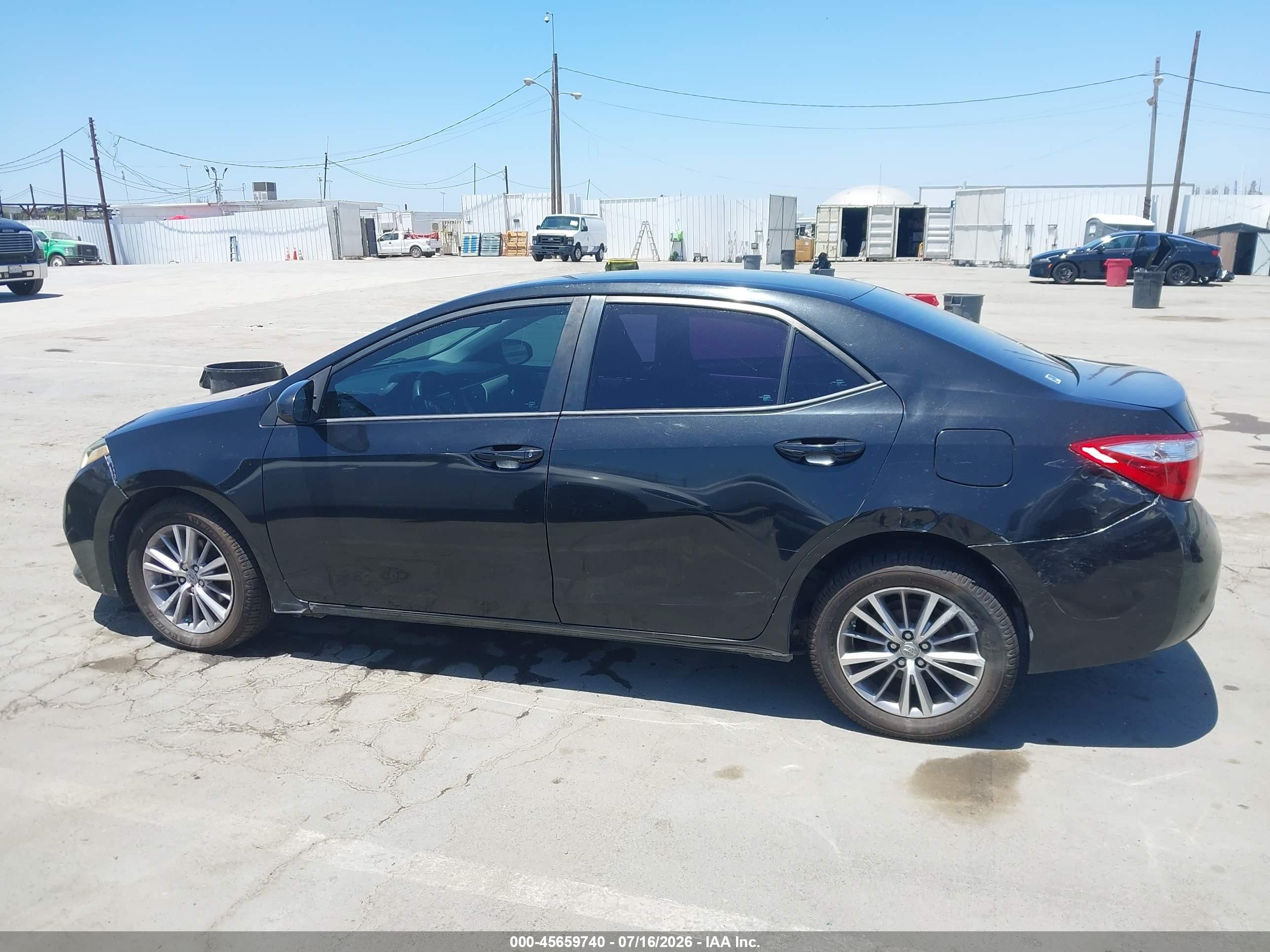 2015 Toyota Corolla Le Plus Черный vin: 5YFBURHE6FP296903
