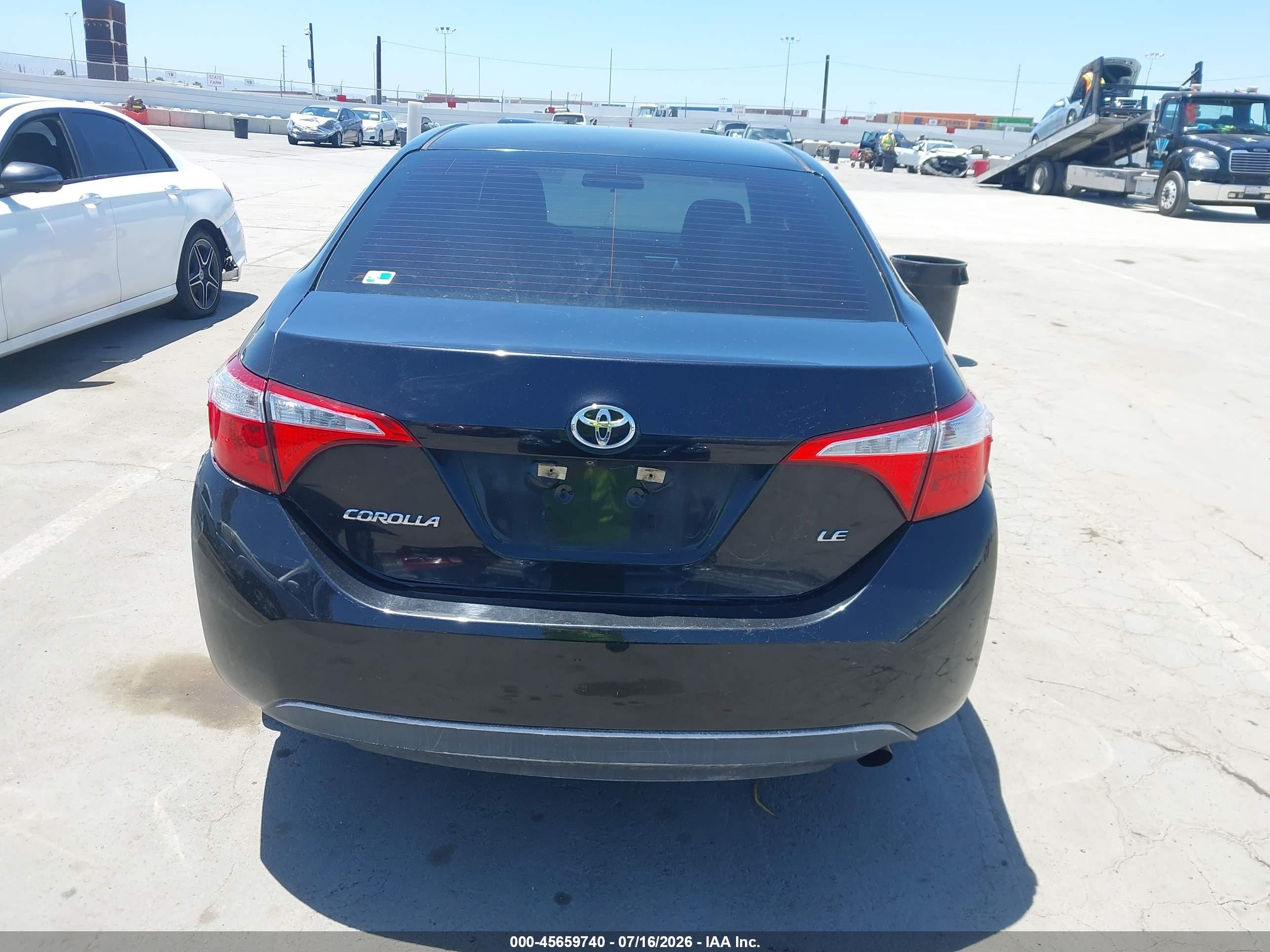 2015 Toyota Corolla Le Plus Черный vin: 5YFBURHE6FP296903