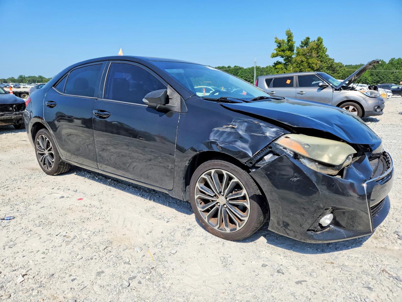 2015 Toyota Corolla S Plus Black vin: 5YFBURHE6FP309455