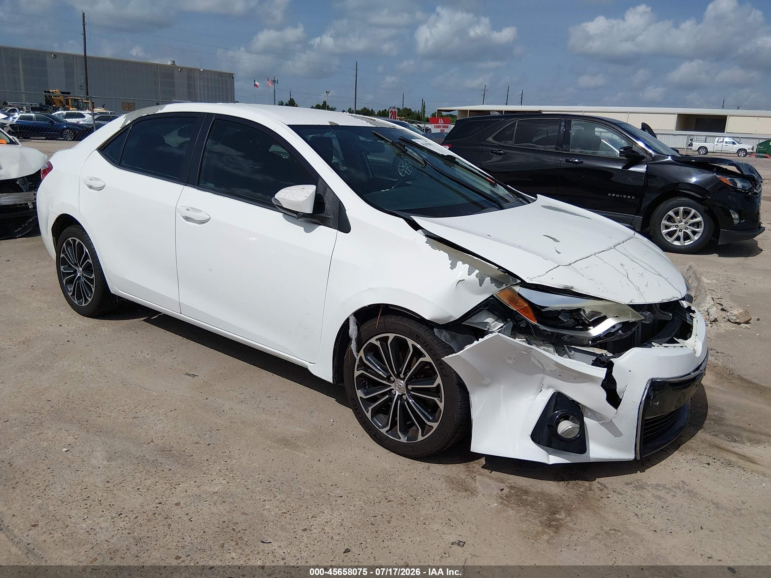 2015 Toyota Corolla S Plus Белый vin: 5YFBURHE6FP362169