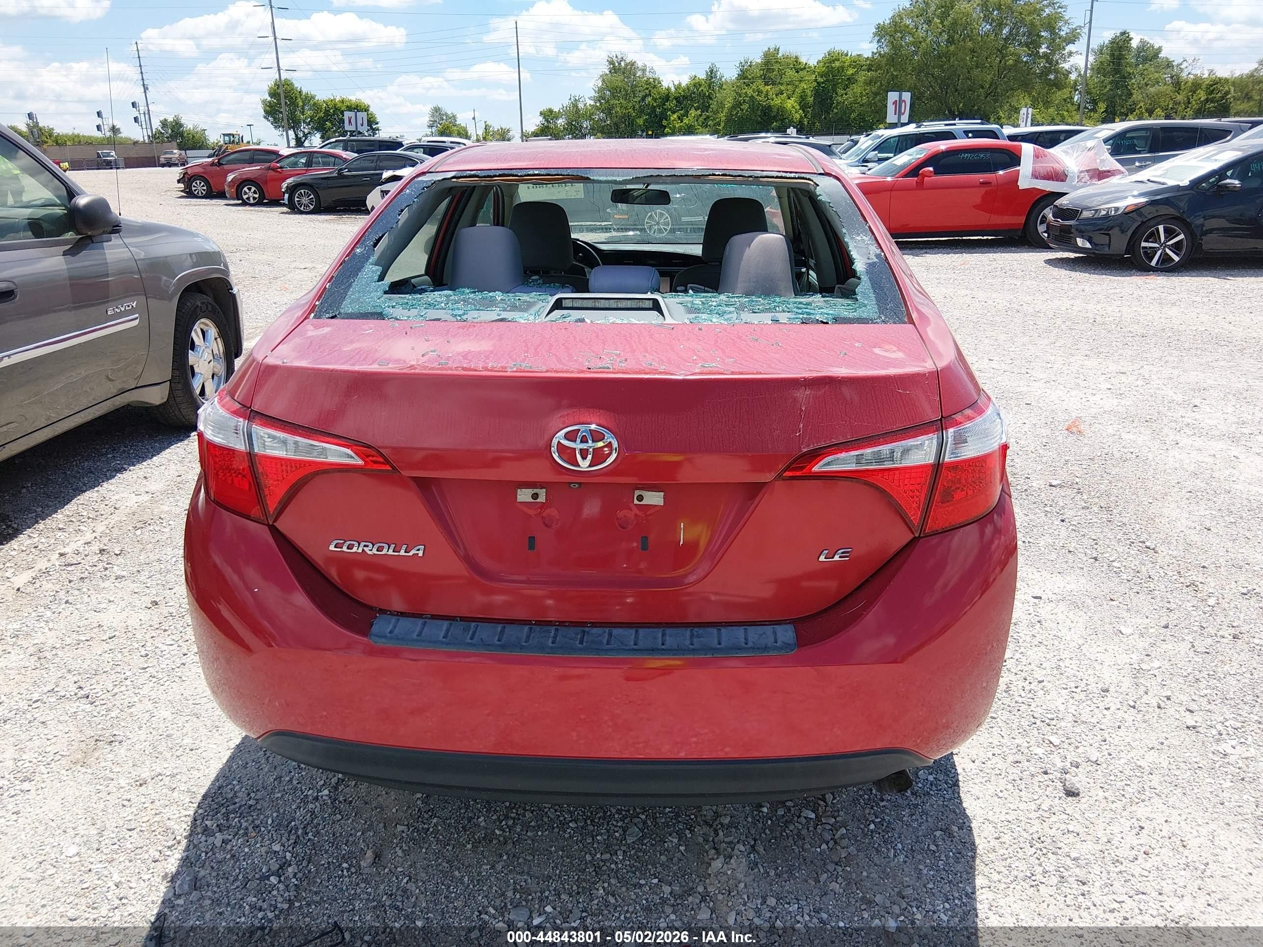 2016 Toyota Corolla Le Red vin: 5YFBURHE6GP412876