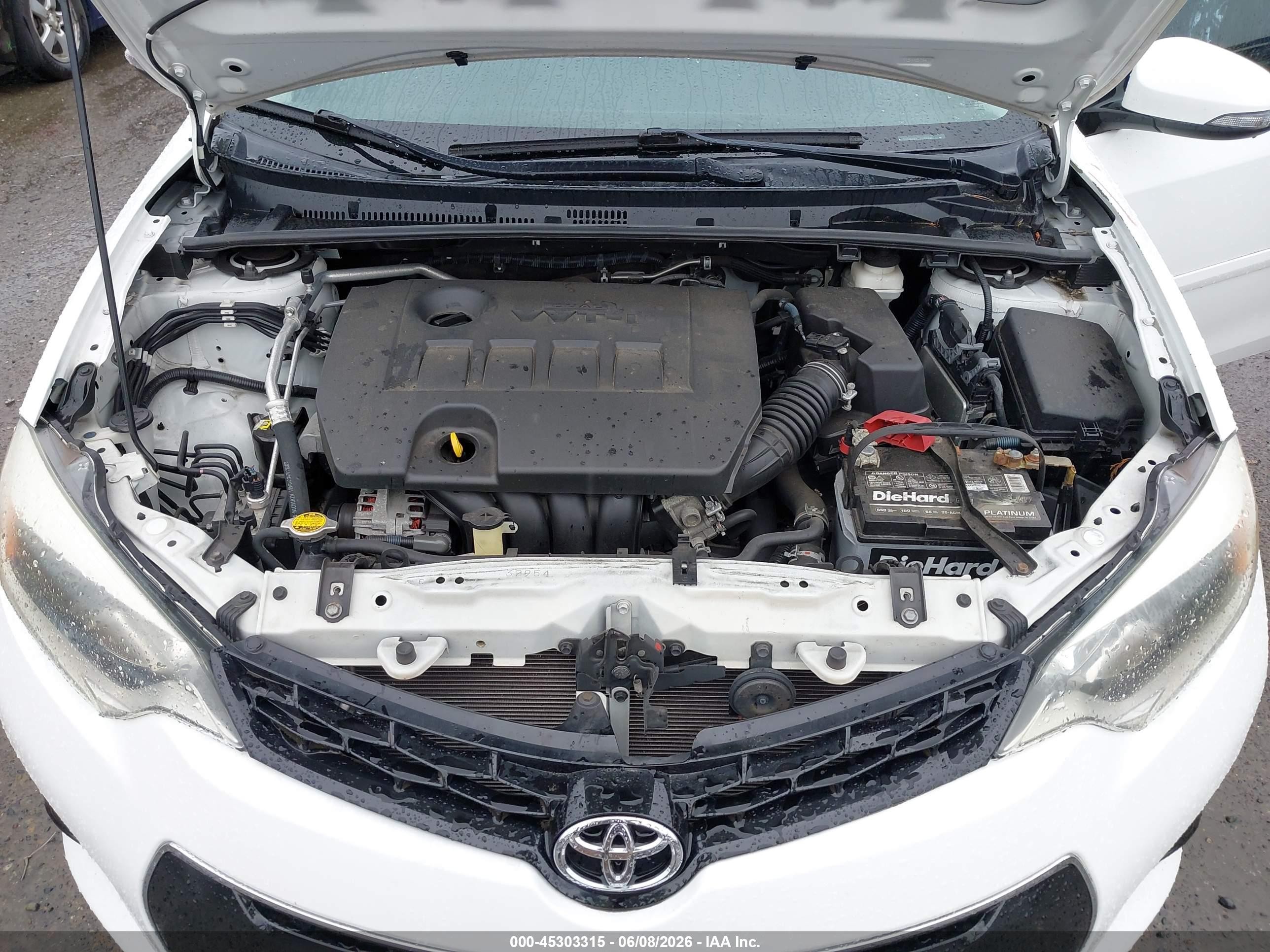 2014 Toyota Corolla S Premium White vin: 5YFBURHE7EP008532