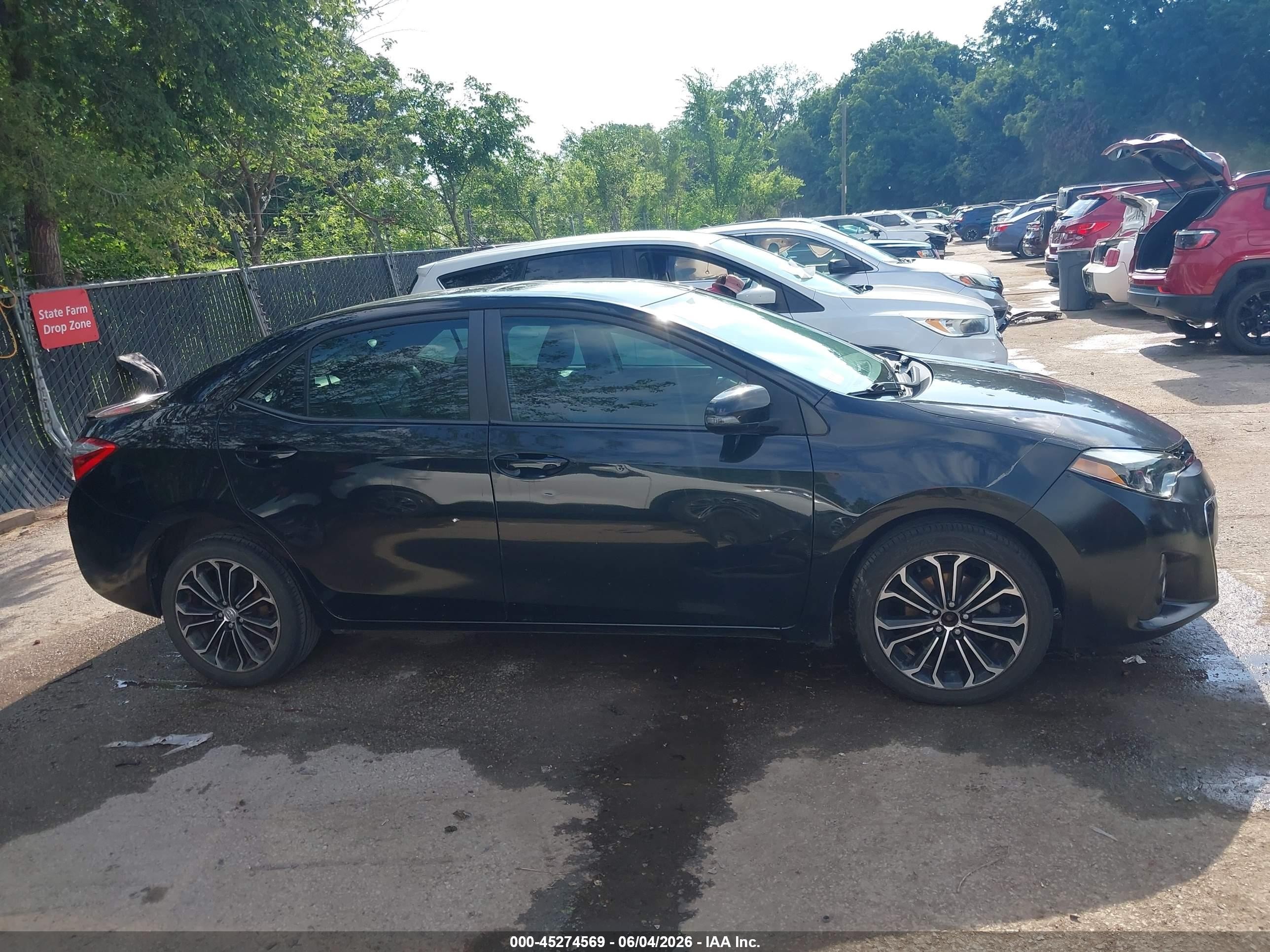2014 Toyota Corolla S Plus Black vin: 5YFBURHE7EP031423
